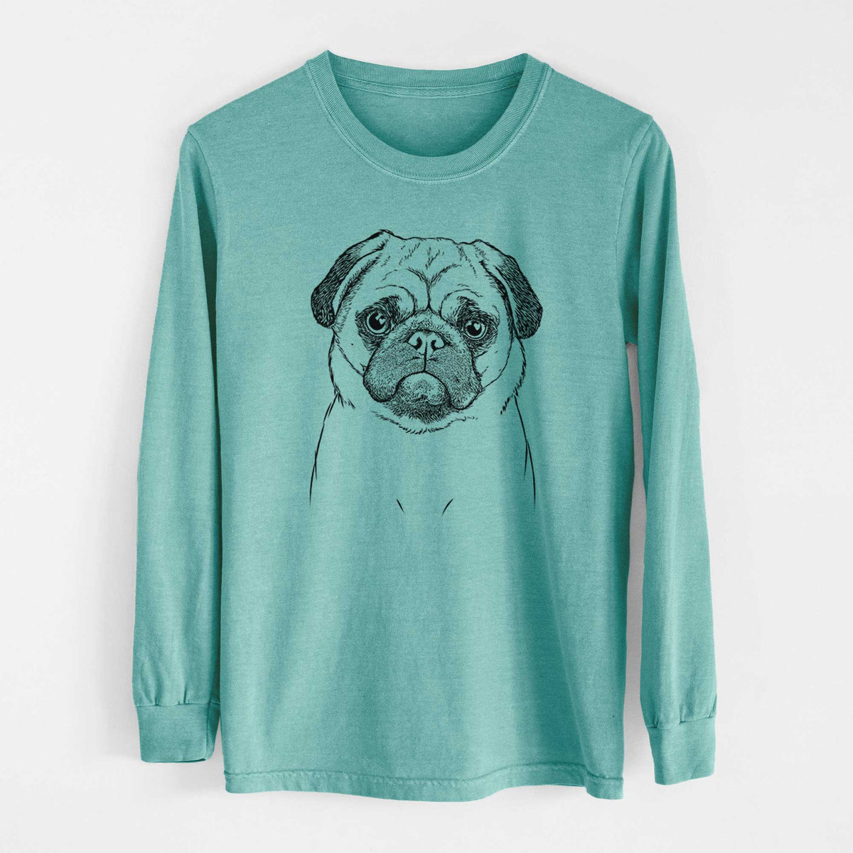 Bare Ruby the Pug - Heavyweight 100% Cotton Long Sleeve