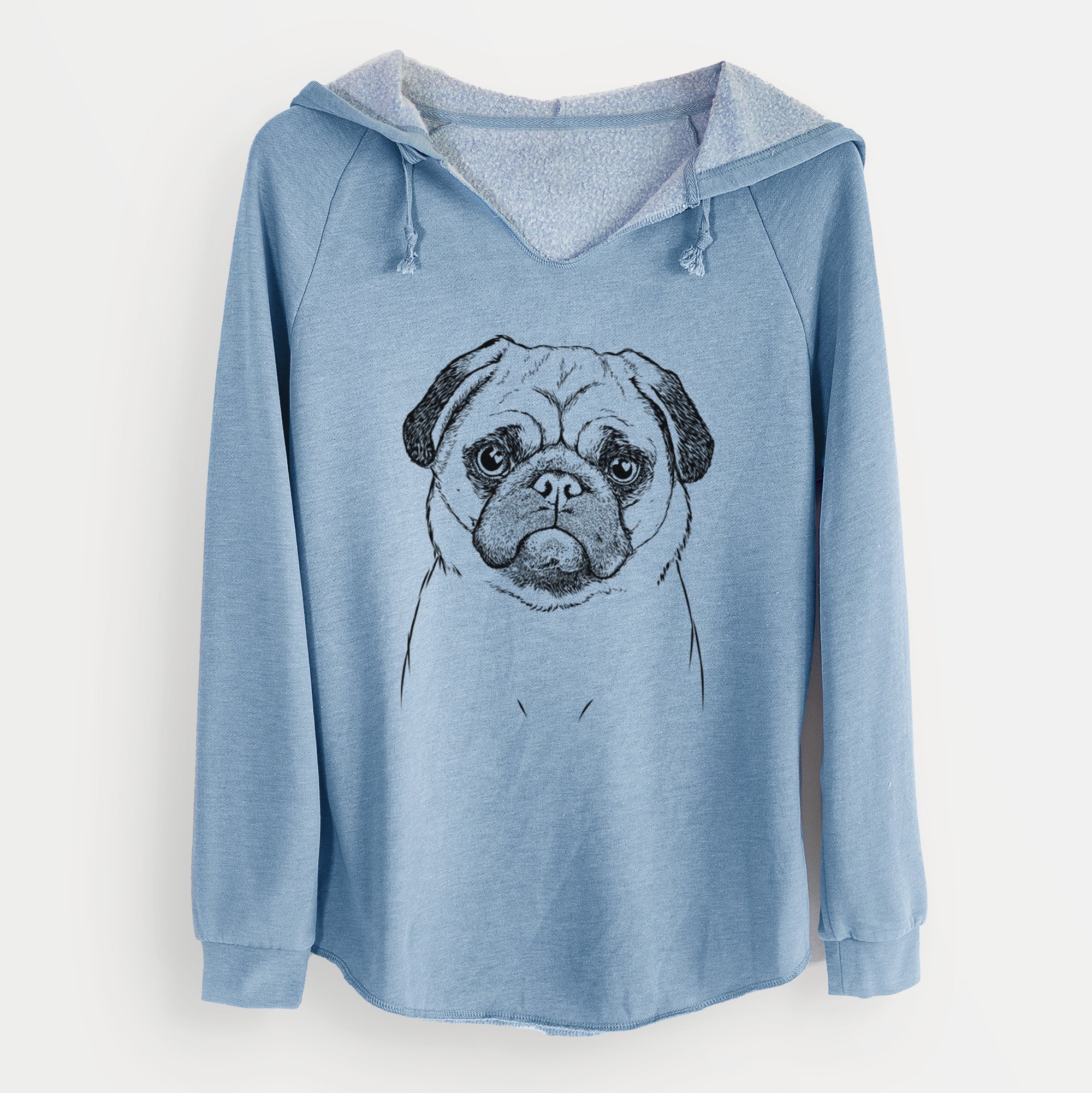 Bare Ruby the Pug - Cali Wave Hooded Sweatshirt