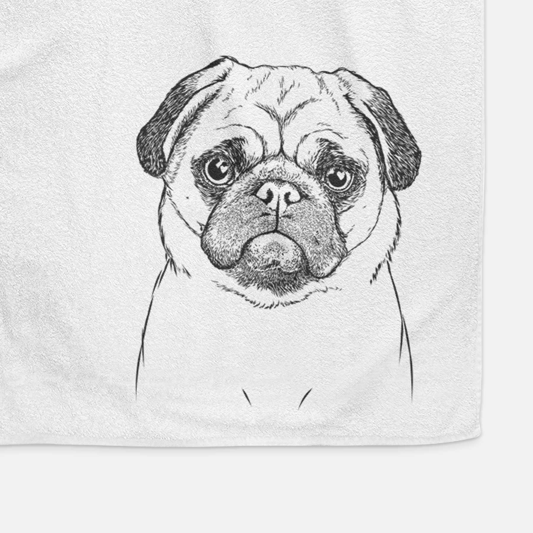 Ruby the Pug Decorative Hand Towel