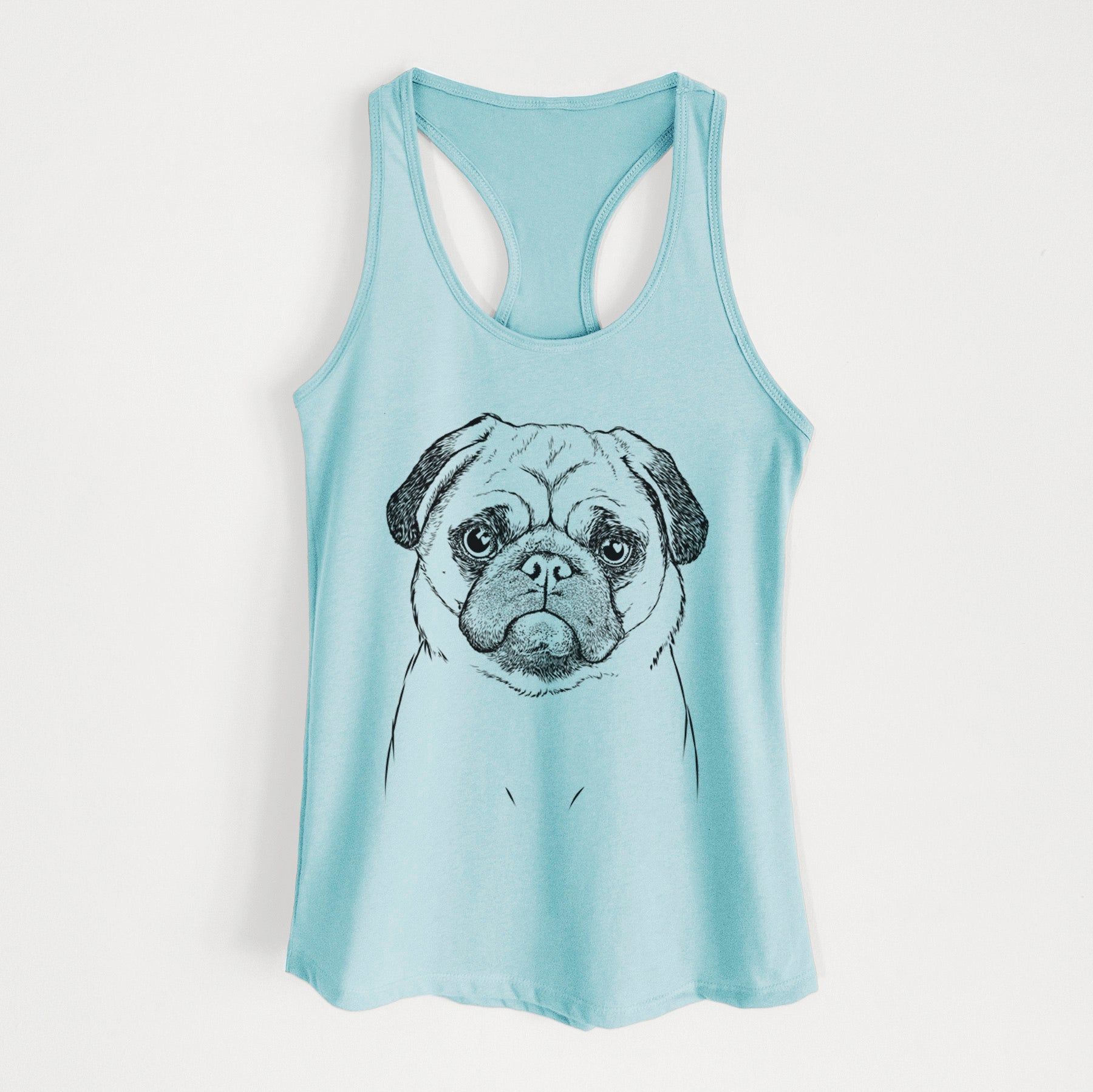 Ruby the Pug - Women's Racerback Tanktop