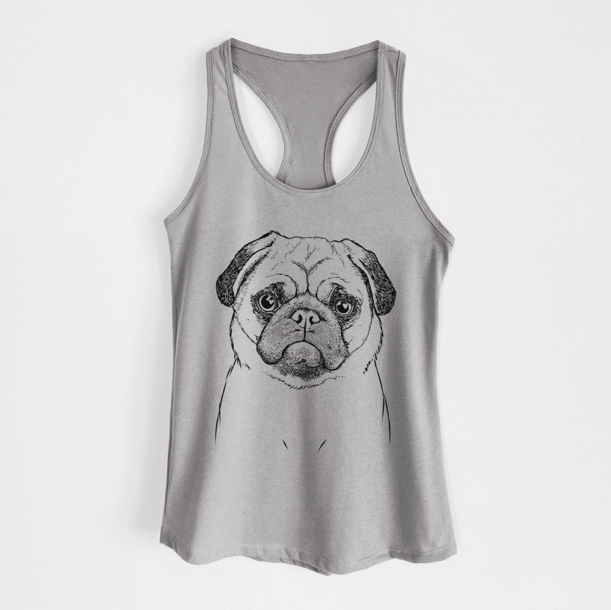 Ruby the Pug - Women&#39;s Racerback Tanktop