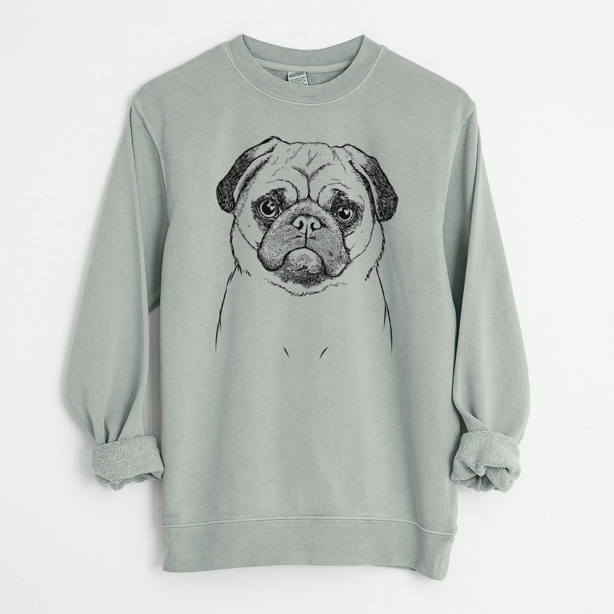 Bare Ruby the Pug - Unisex Pigment Dyed Crew Sweatshirt