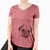 Bare Ruby the Pug - Women's V-neck Shirt