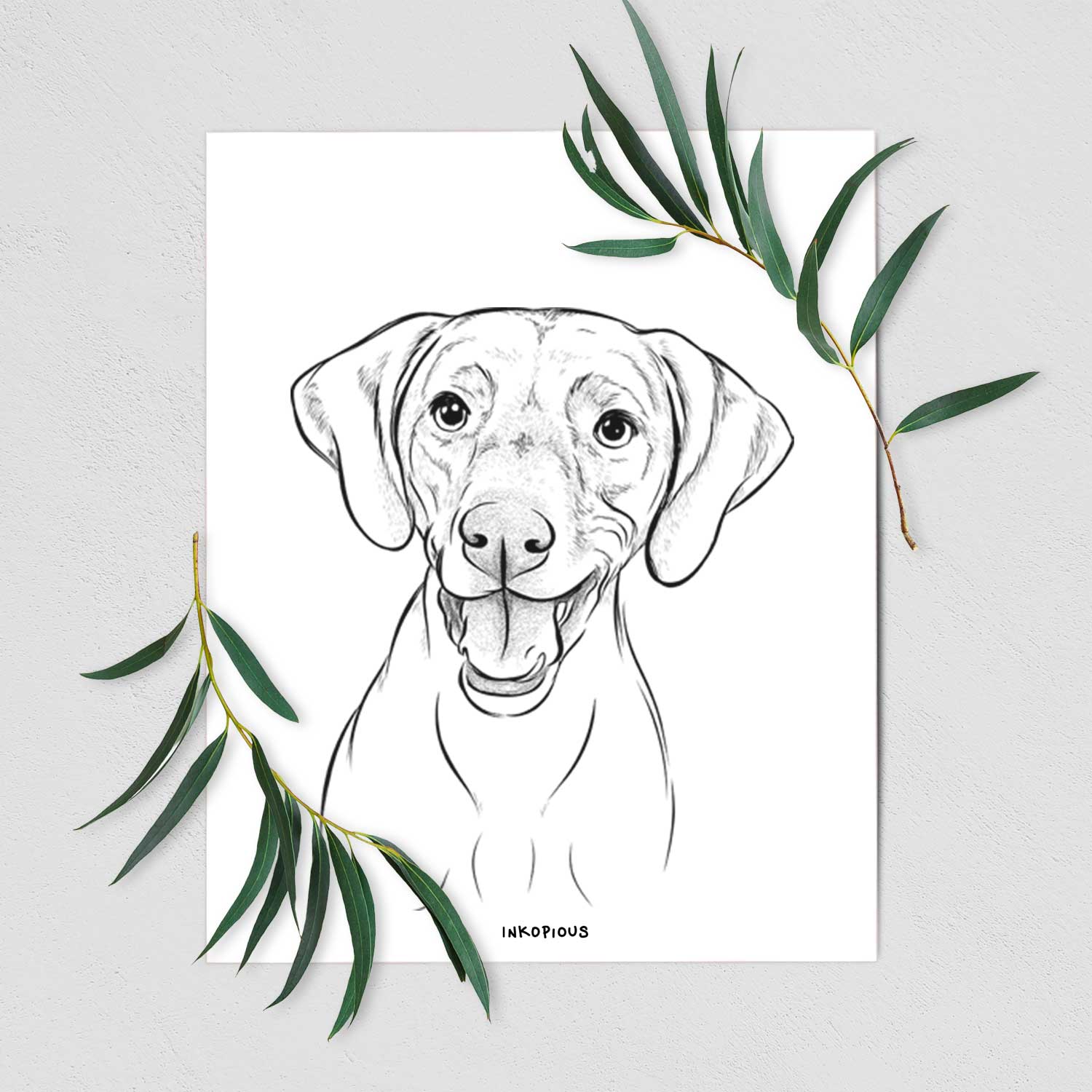 Ruby the Vizsla Art Print