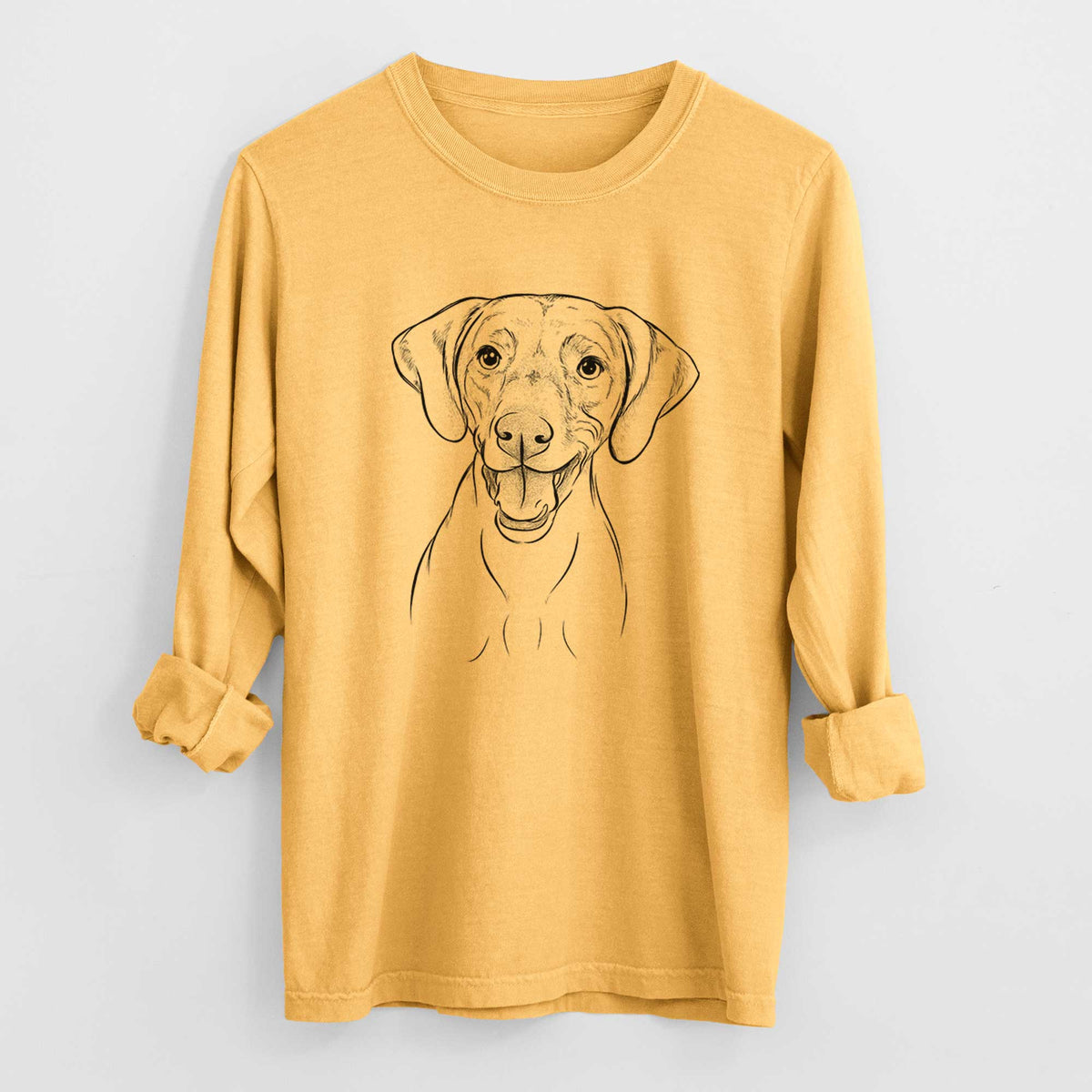 Bare Ruby the Vizsla - Heavyweight 100% Cotton Long Sleeve