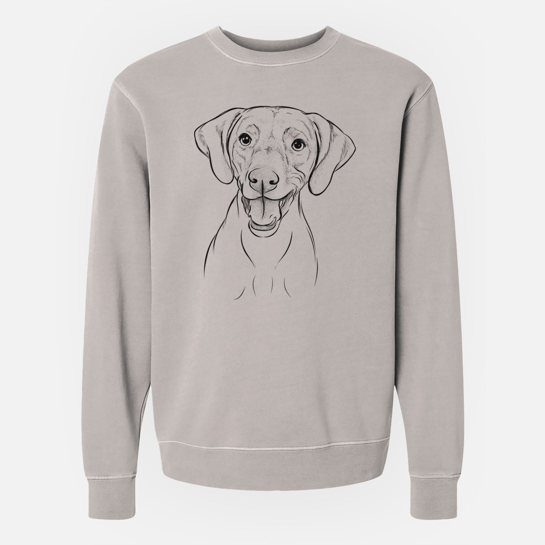 Bare Ruby the Vizsla - Unisex Pigment Dyed Crew Sweatshirt