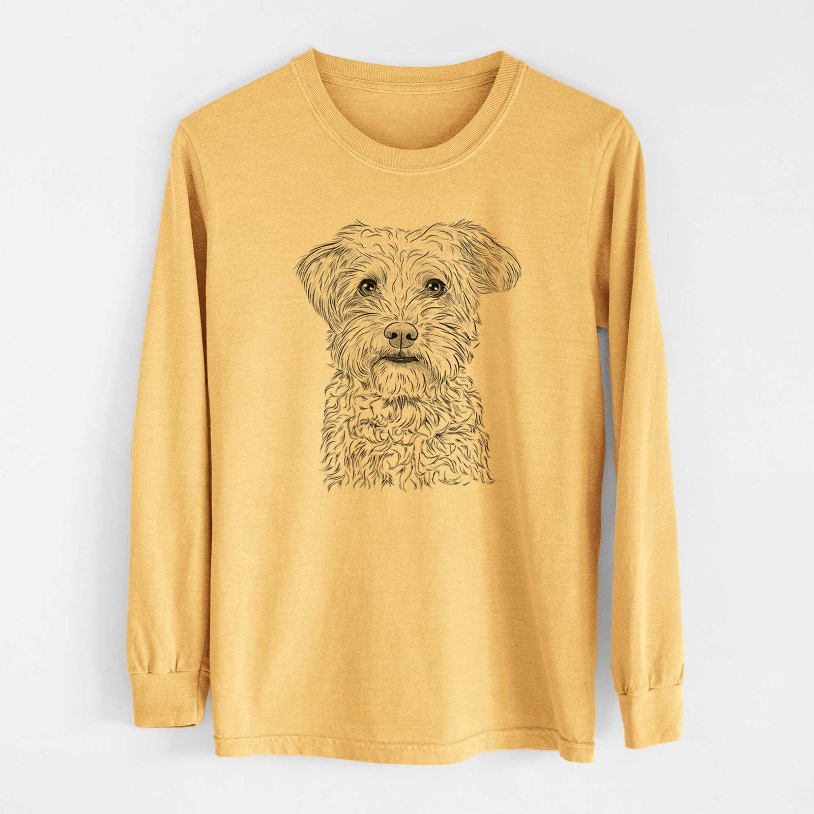 Bare Rudy the Schnoodle - Heavyweight 100% Cotton Long Sleeve
