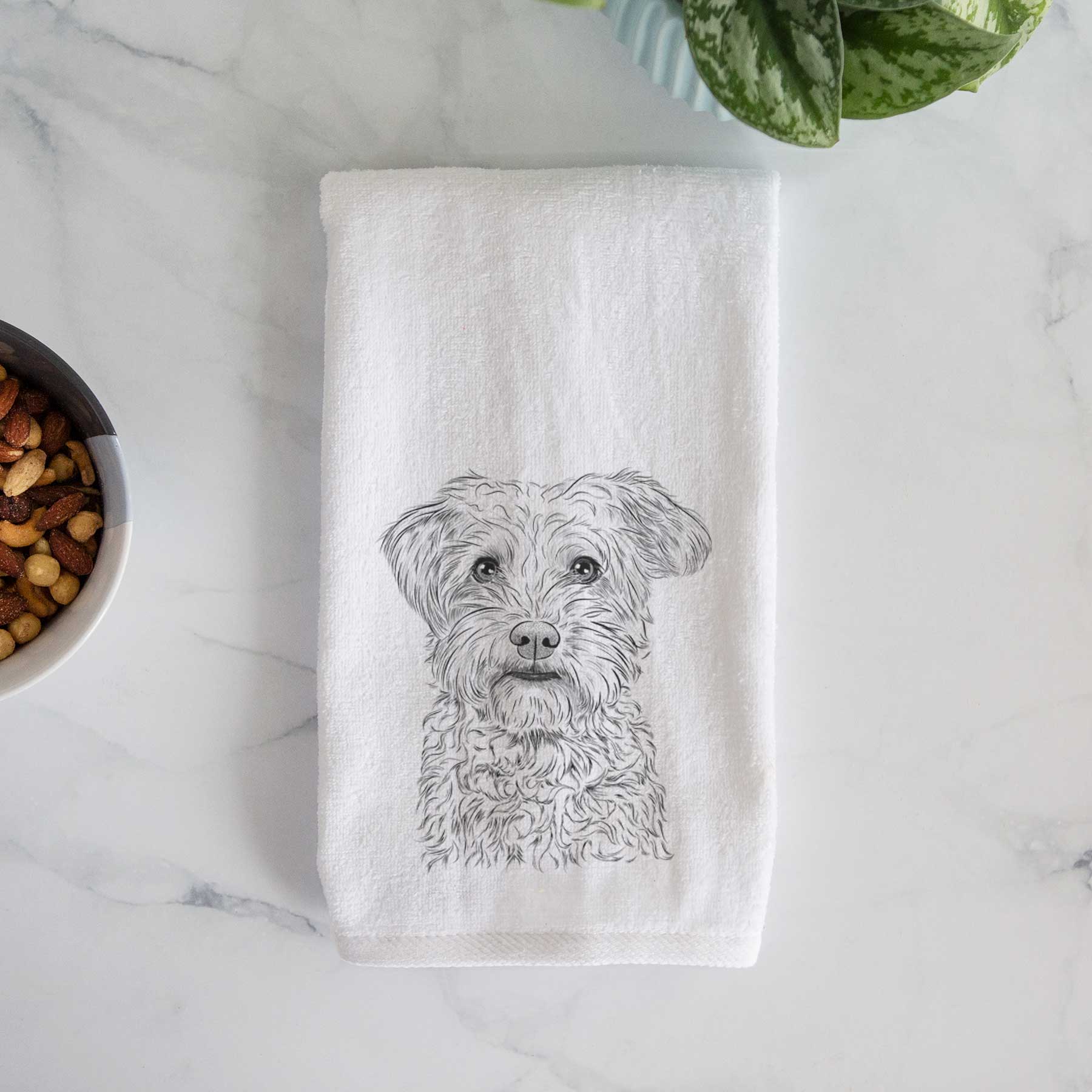 Rudy the Schnoodle Hand Towel