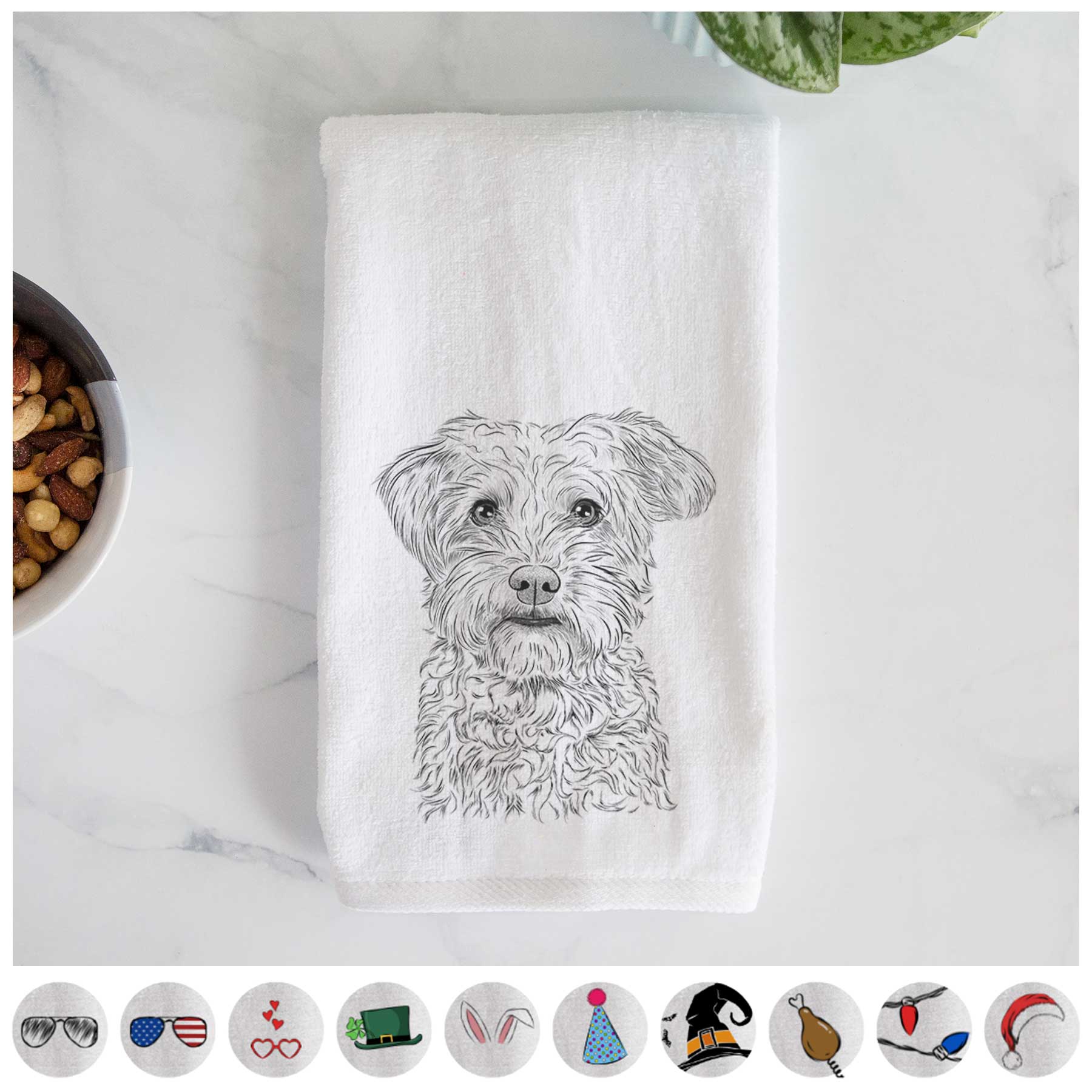 Rudy the Schnoodle Hand Towel