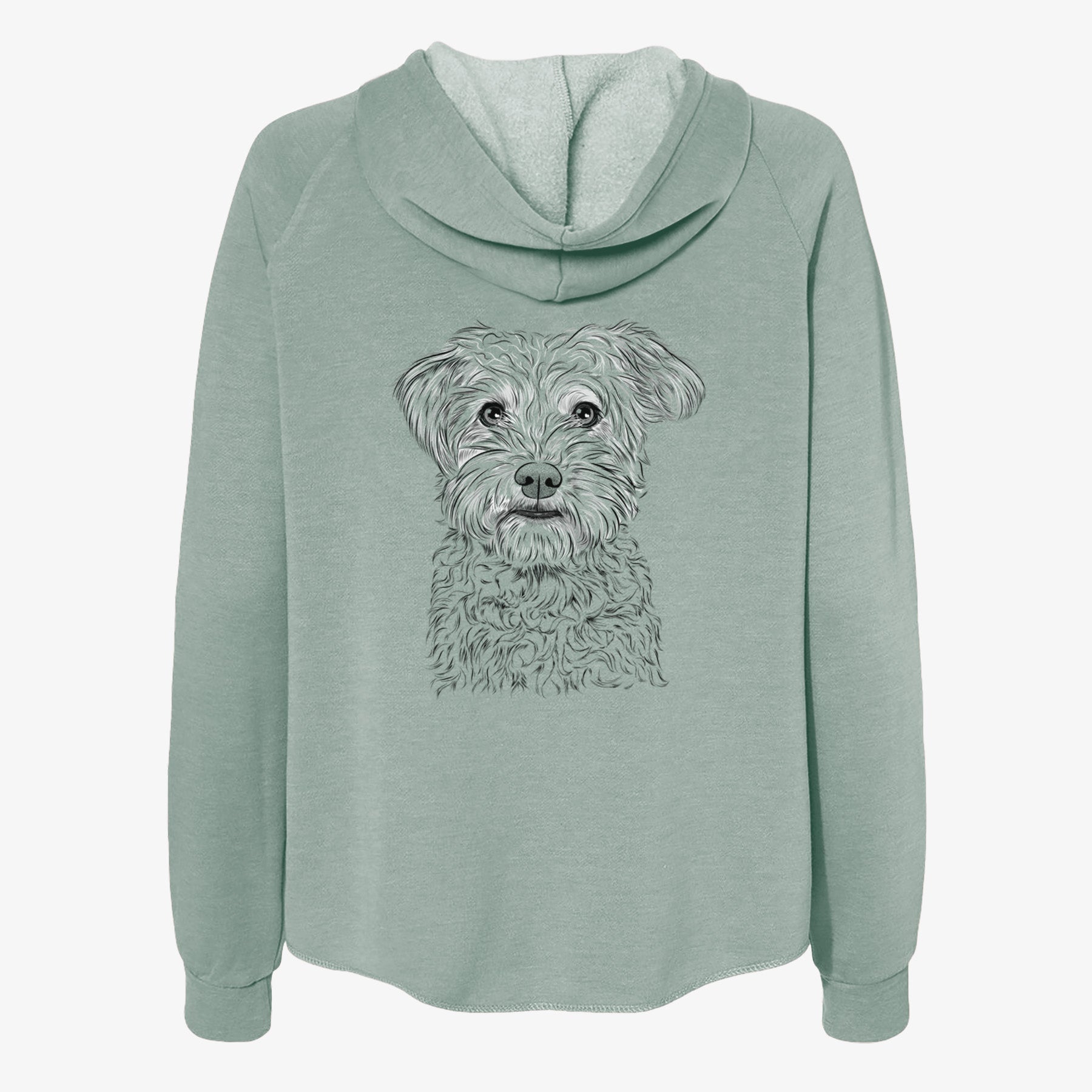 Rudy the Schnoodle - Women's Cali Wave Zip-Up Sweatshirt