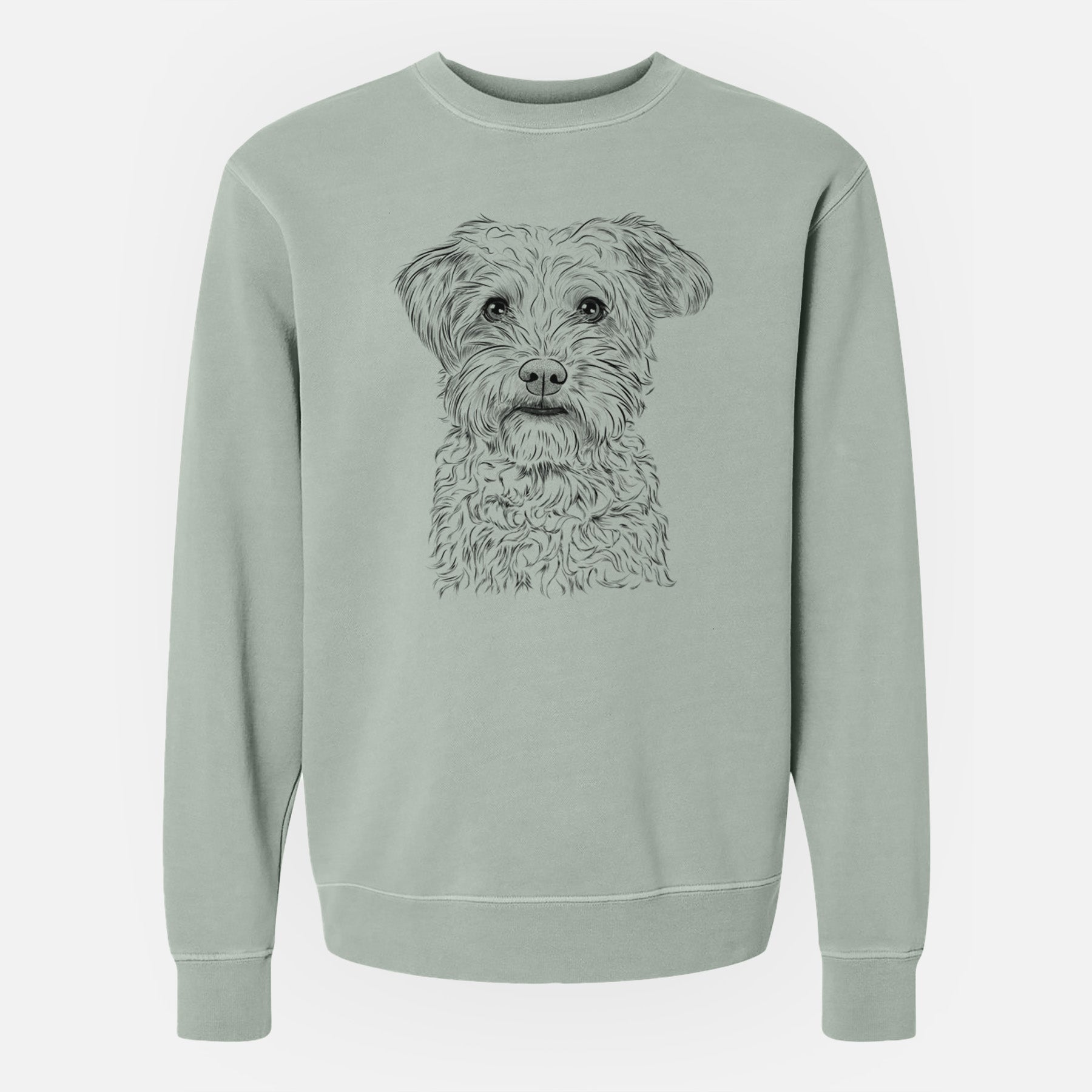 Bare Rudy the Schnoodle - Unisex Pigment Dyed Crew Sweatshirt