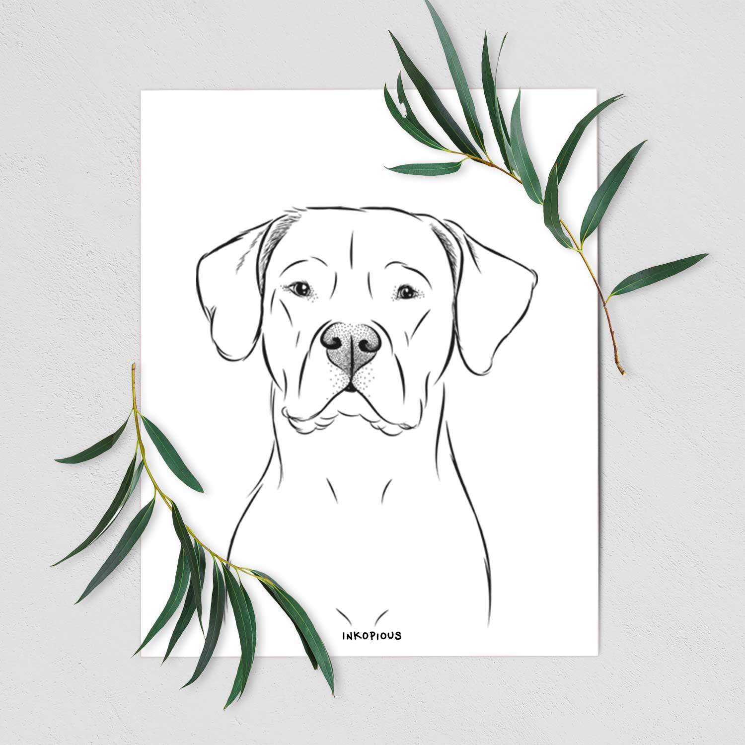 Rufio the Dogo Argentino Art Print