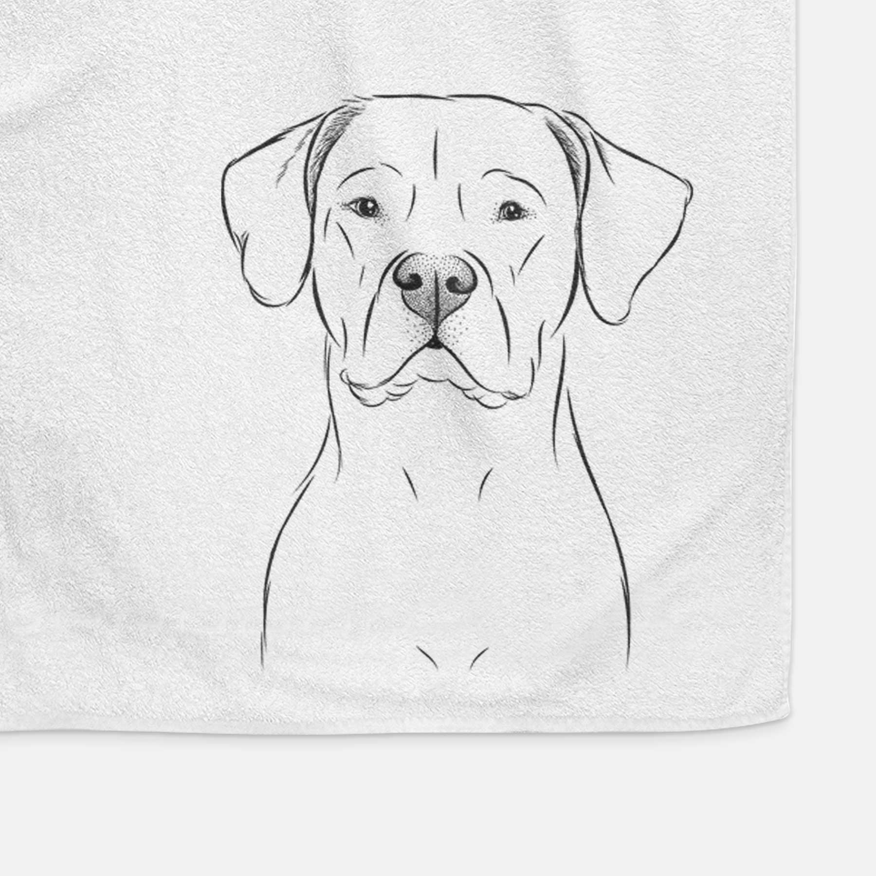 Rufio the Dogo Argentino Decorative Hand Towel