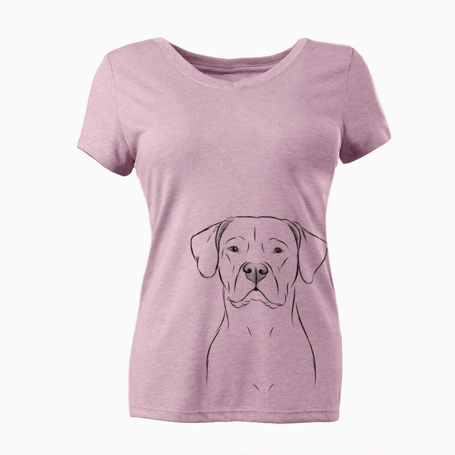 Bare Rufio the Dogo Argentino - Women's V-neck Shirt