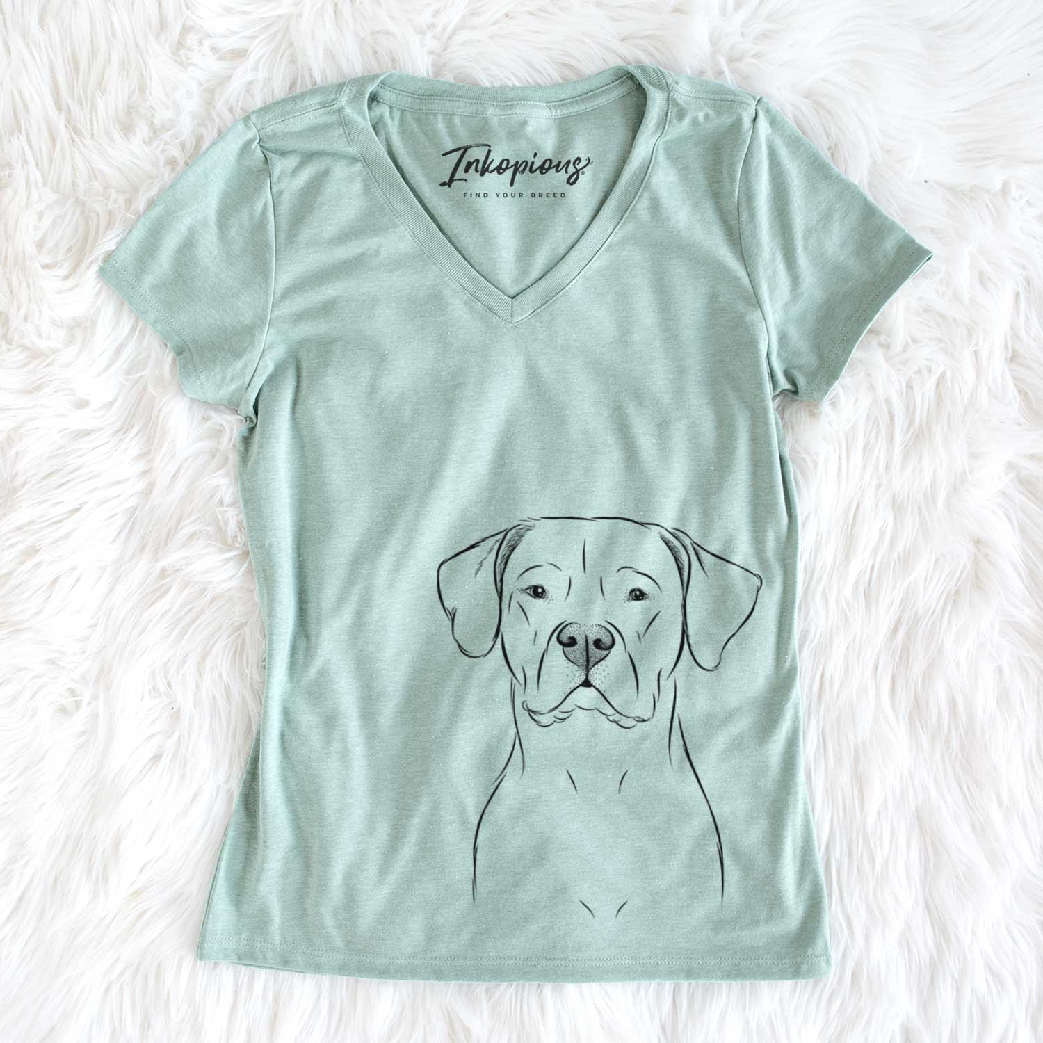 Bare Rufio the Dogo Argentino - Women's V-neck Shirt