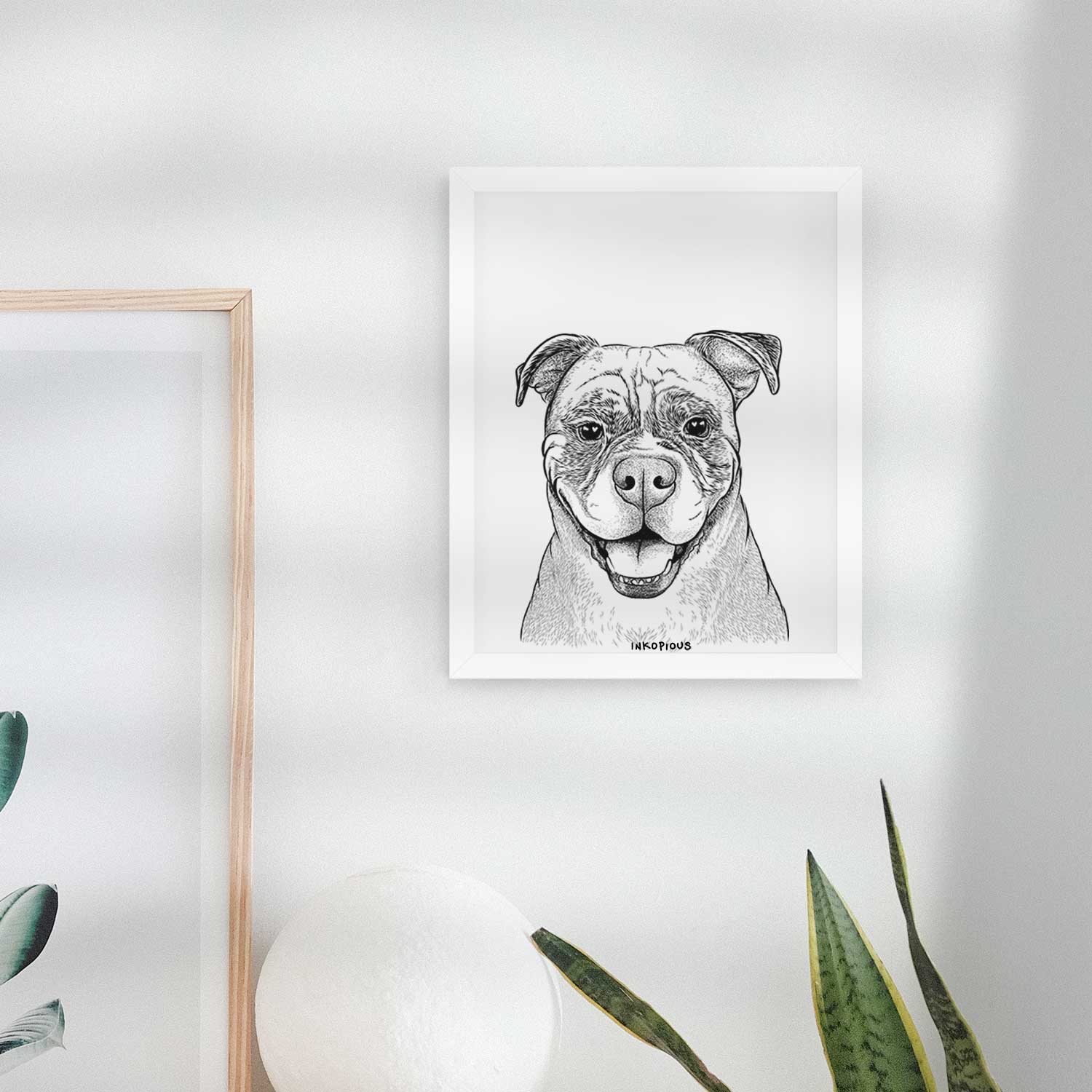 Rufus the American Bulldog Art Print