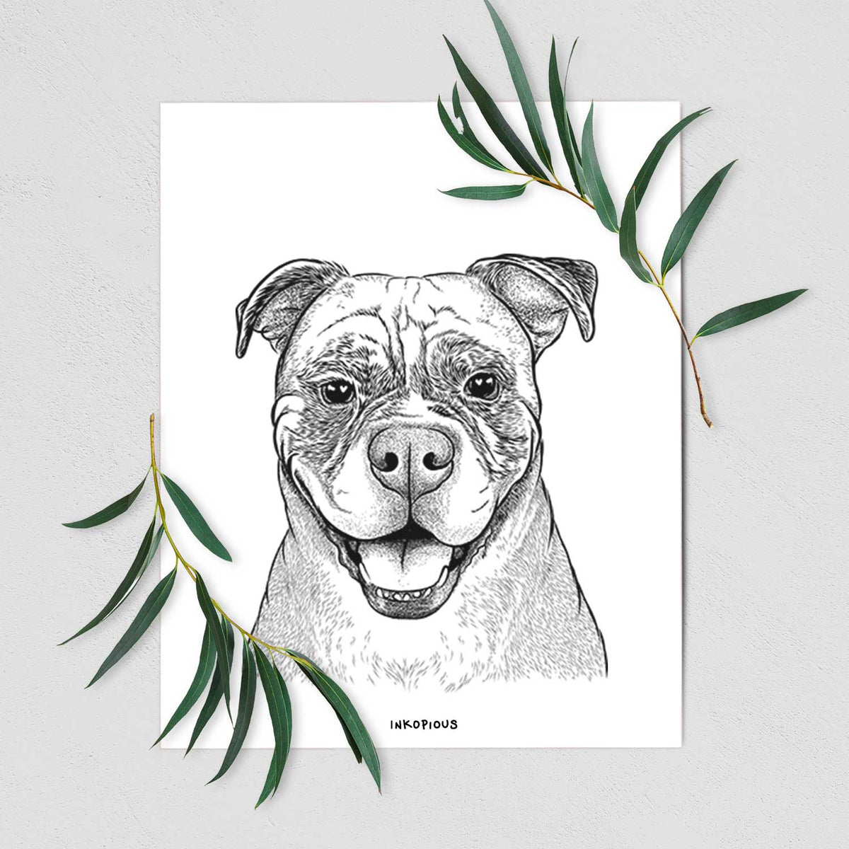 Rufus the American Bulldog Art Print