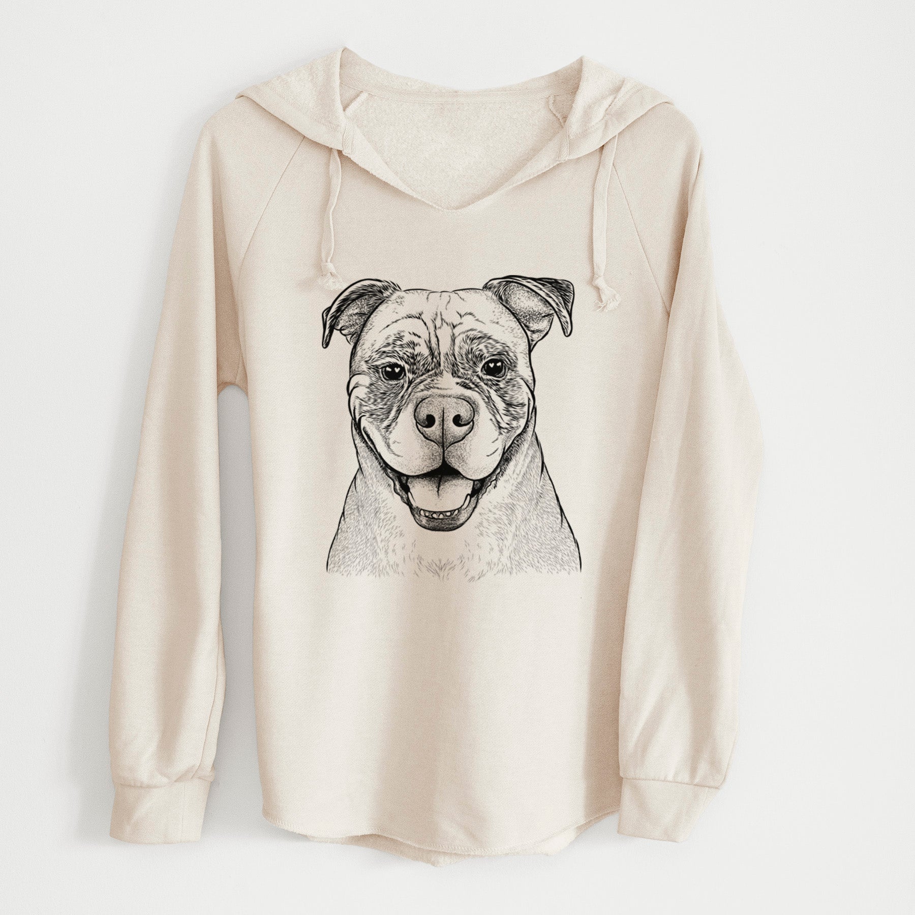 Bare Rufus the American Bulldog - Cali Wave Hooded Sweatshirt