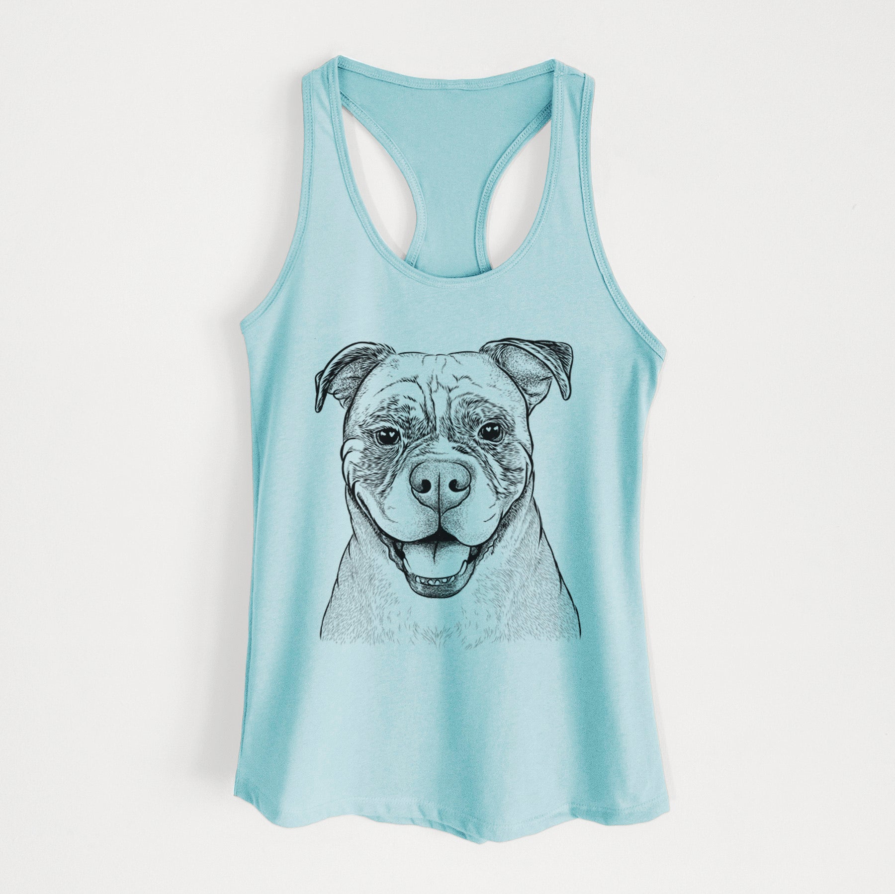 Rufus the American Bulldog - Women's Racerback Tanktop