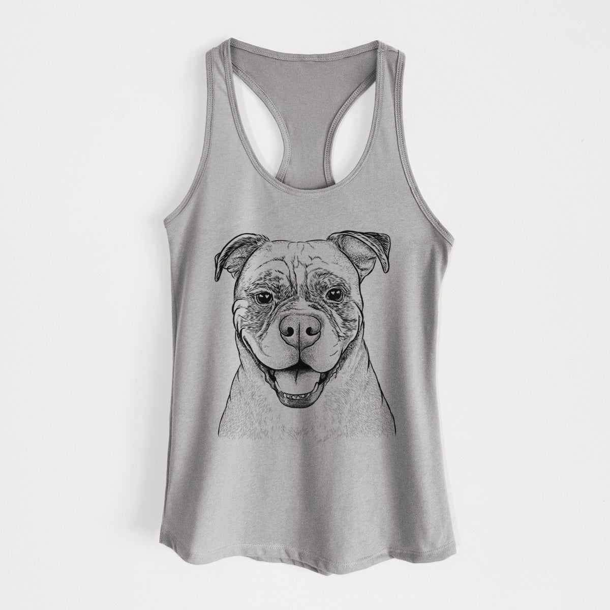 Rufus the American Bulldog - Women&#39;s Racerback Tanktop