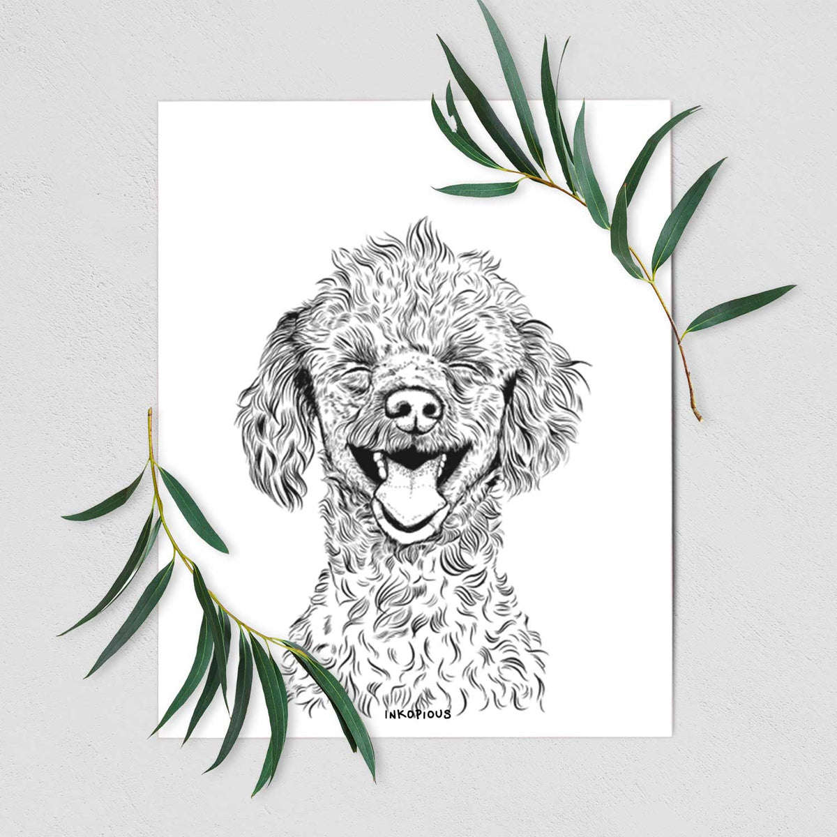 Rusty the Toy Poodle Art Print