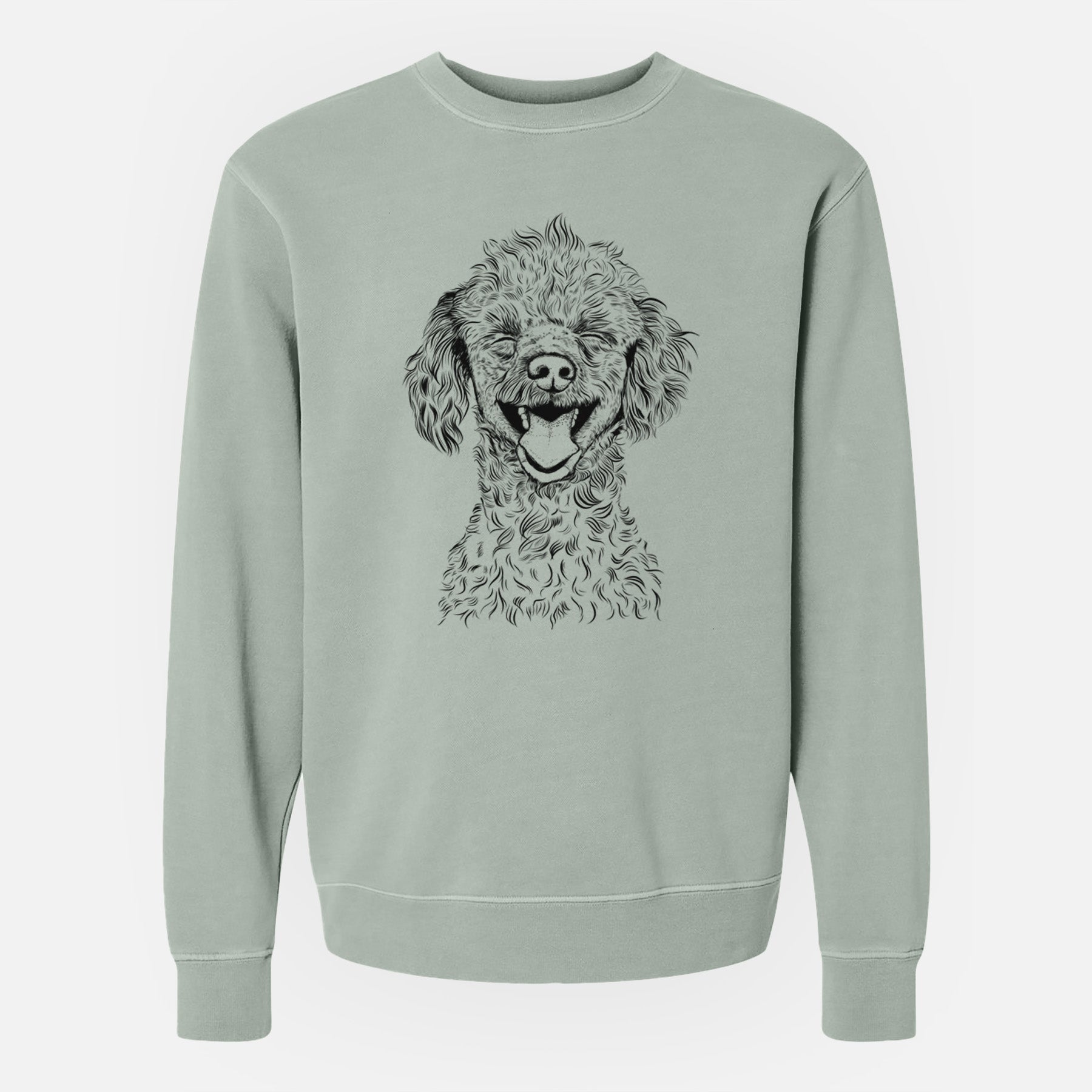 Bare Rusty the Toy Poodle - Unisex Pigment Dyed Crew Sweatshirt