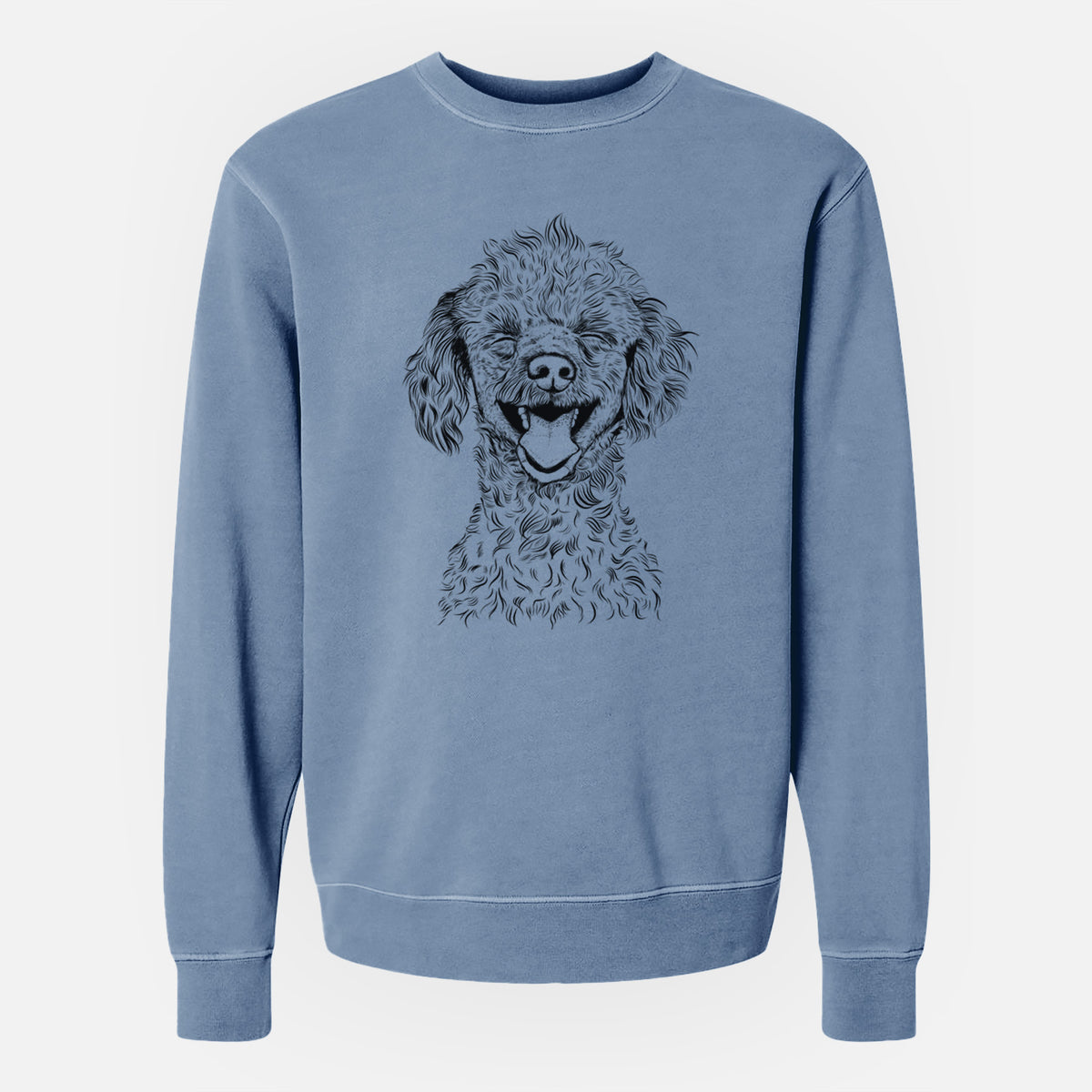 Bare Rusty the Toy Poodle - Unisex Pigment Dyed Crew Sweatshirt