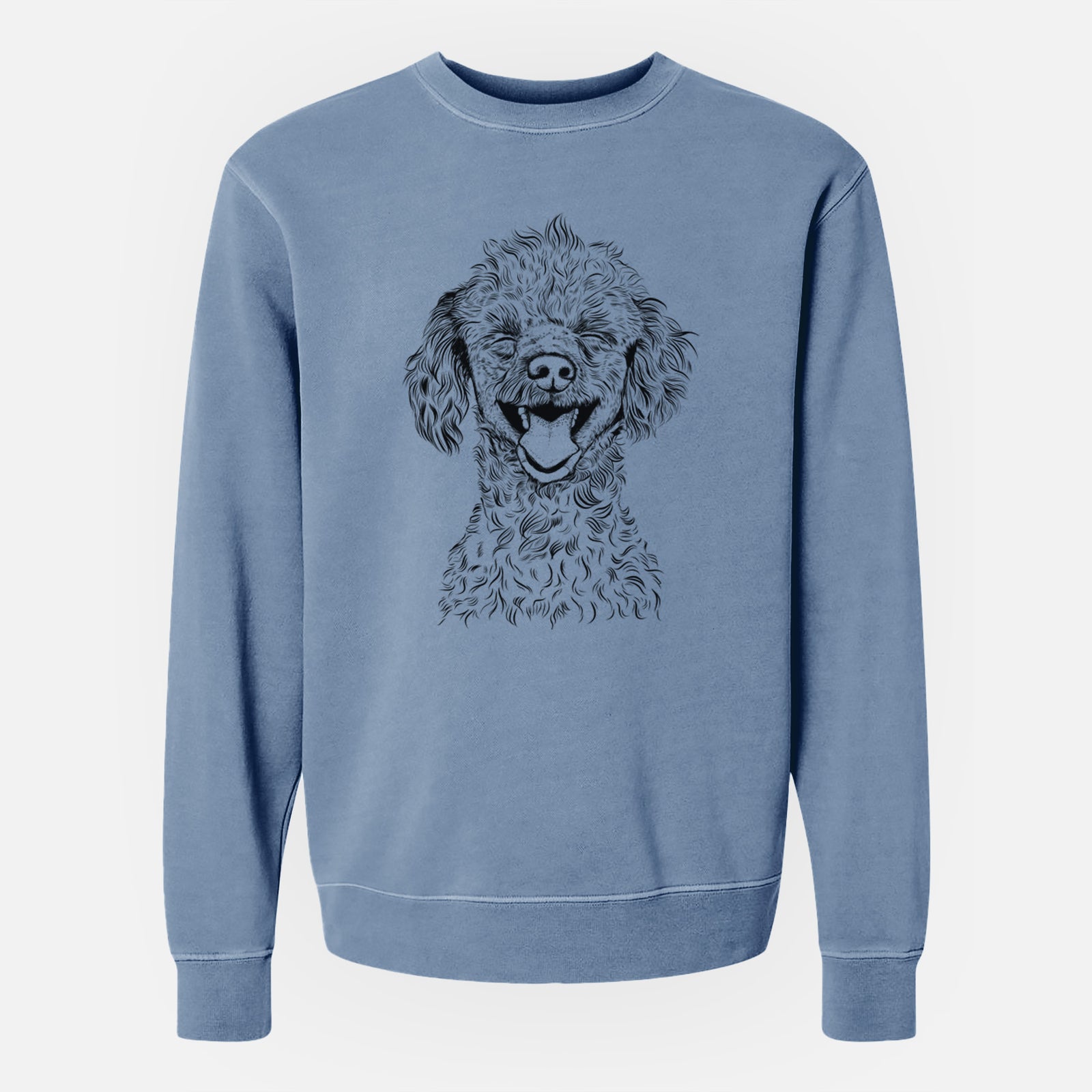 Bare Rusty the Toy Poodle - Unisex Pigment Dyed Crew Sweatshirt