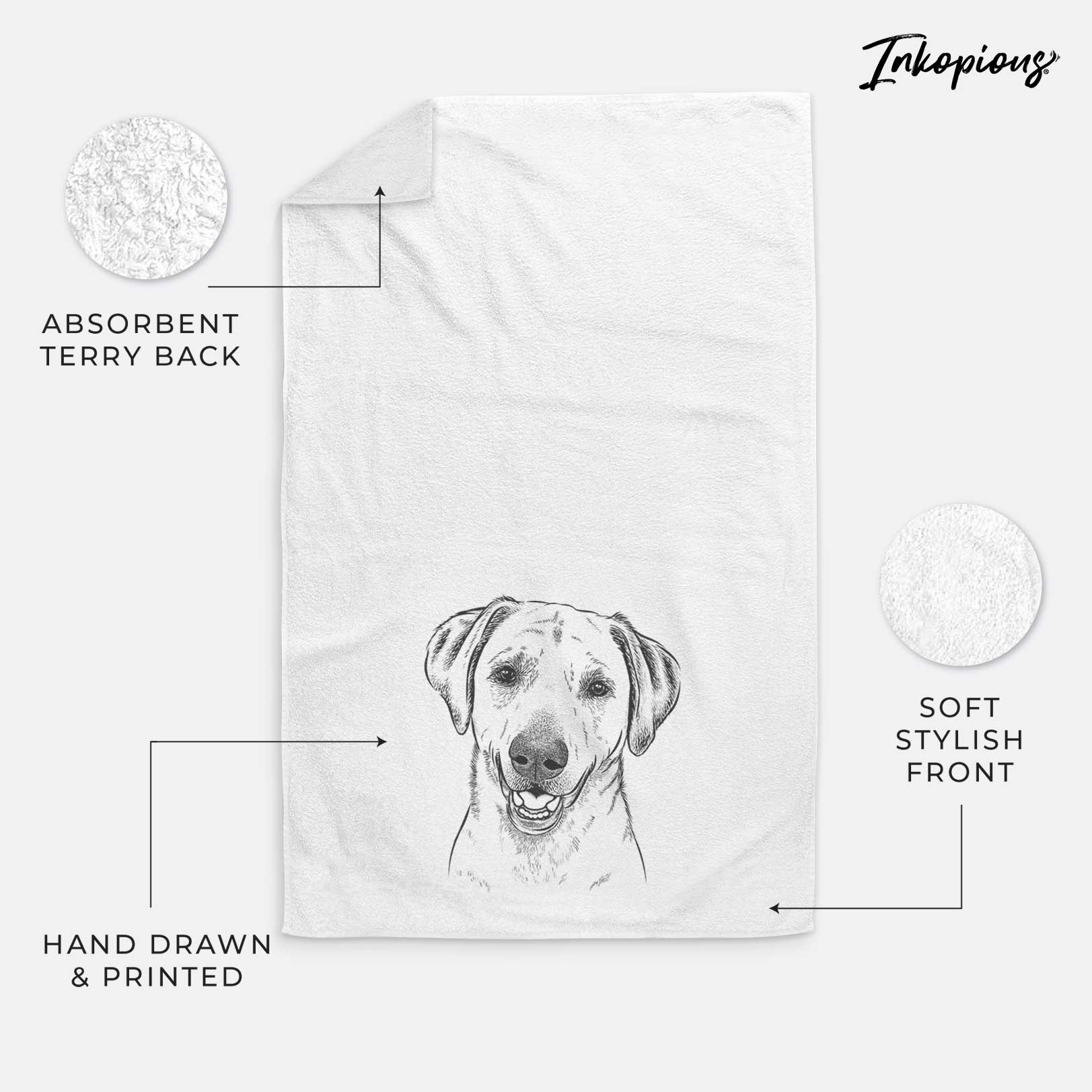 Rusty the Labrador Retriever Decorative Hand Towel