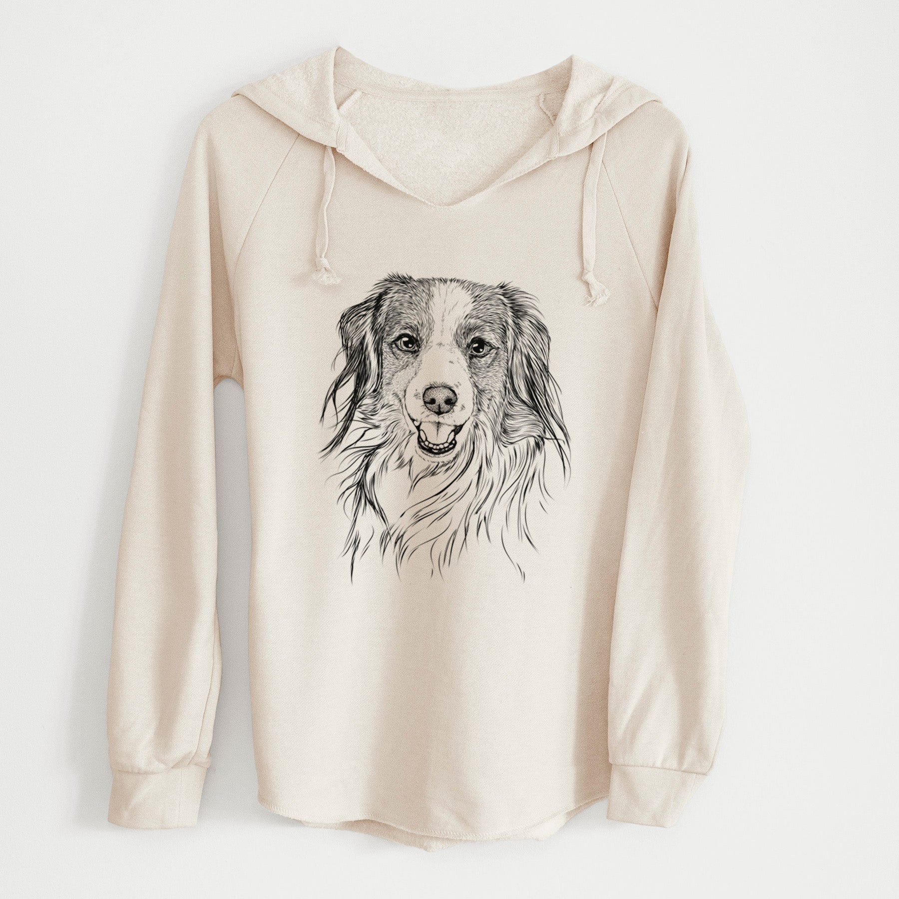 Bare Rutger the Nederlandse Kooikerhondje - Cali Wave Hooded Sweatshirt