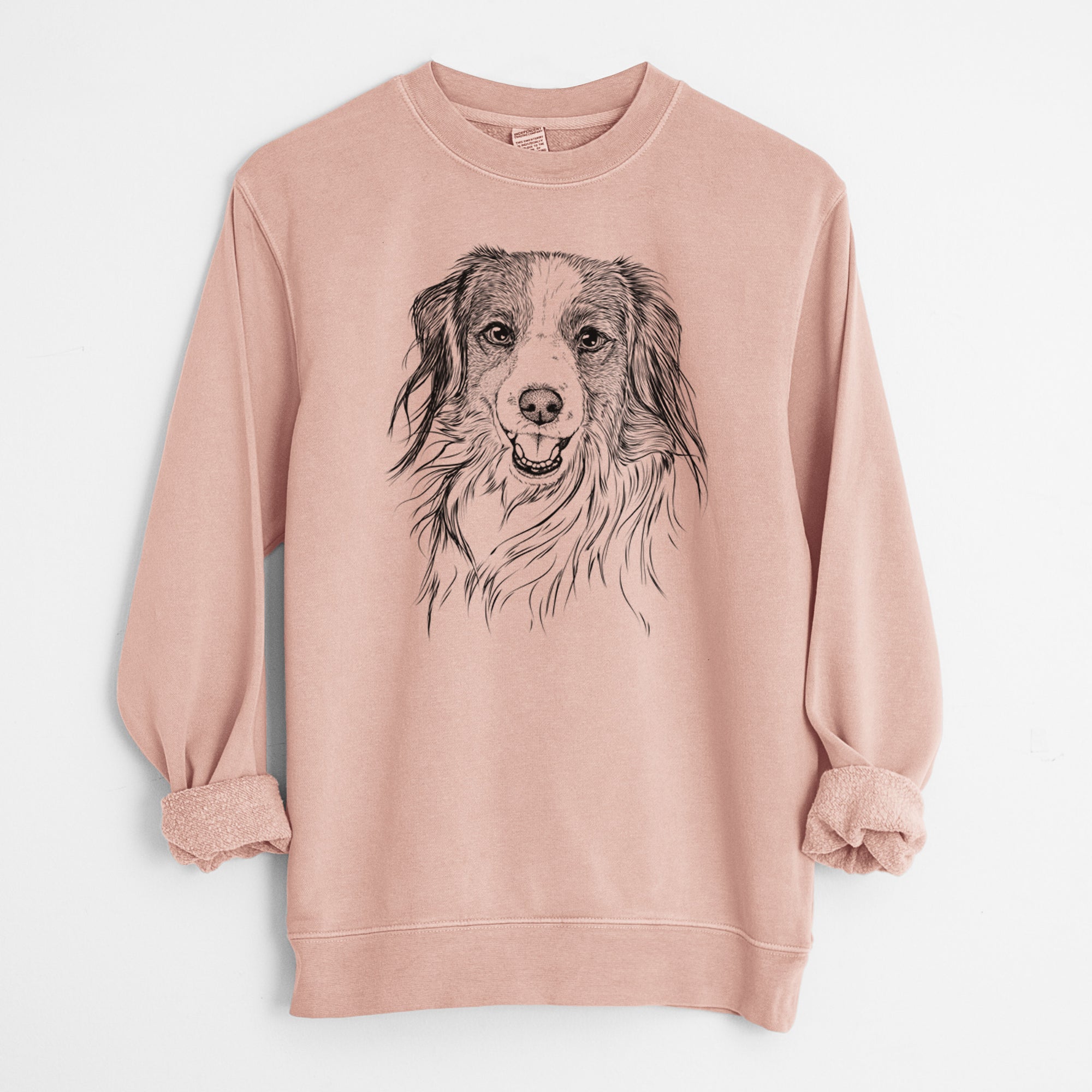 Bare Rutger the Nederlandse Kooikerhondje - Unisex Pigment Dyed Crew Sweatshirt