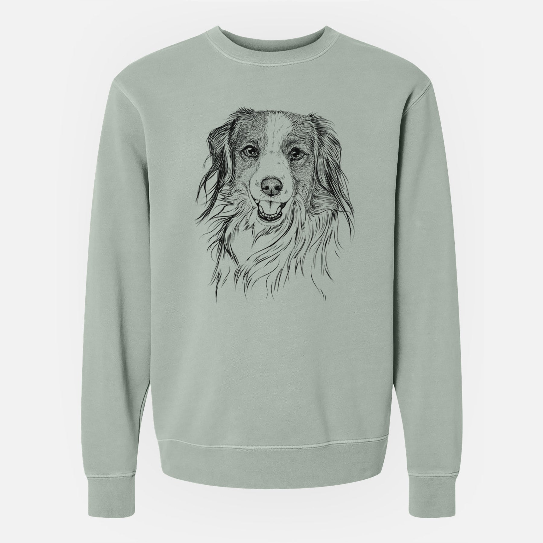 Bare Rutger the Nederlandse Kooikerhondje - Unisex Pigment Dyed Crew Sweatshirt