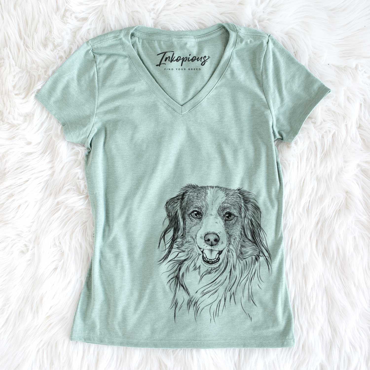 Bare Rutger the Nederlandse Kooikerhondje - Women's V-neck Shirt