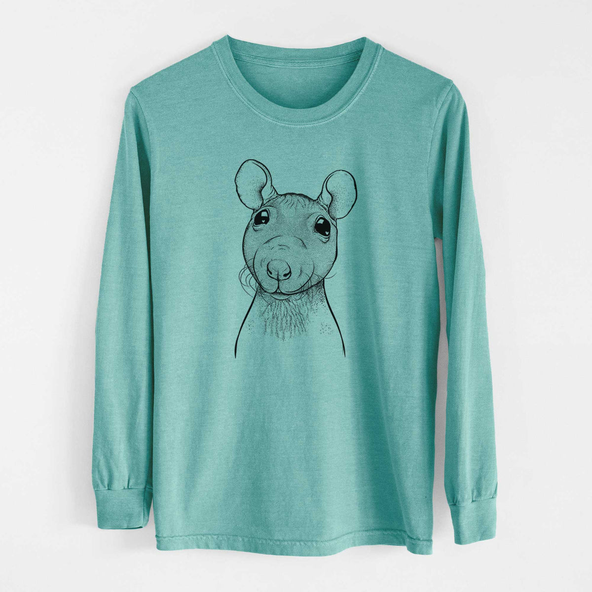 Bare Ruthie the Hairless Rat - Heavyweight 100% Cotton Long Sleeve