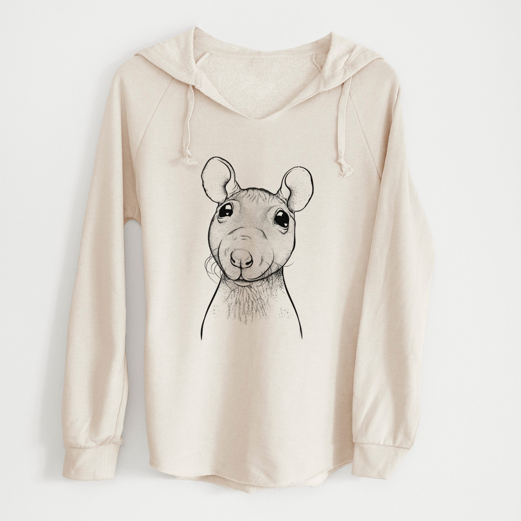 Bare Ruthie the Hairless Rat - Cali Wave Hooded Sweatshirt