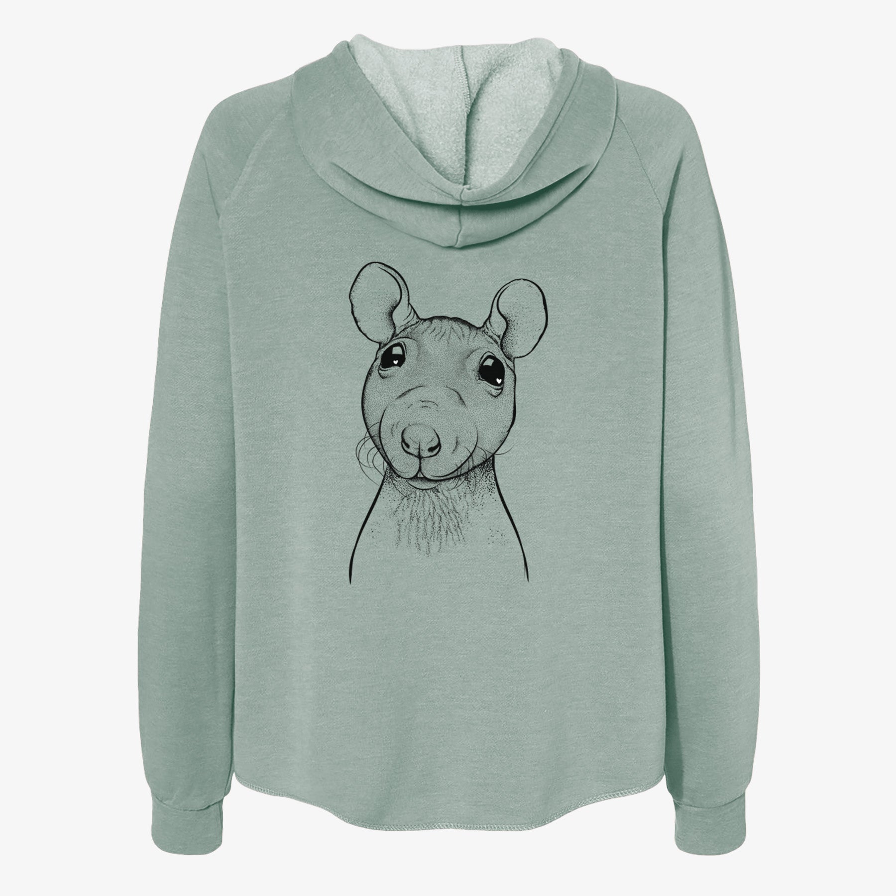 Ruthie the Hairless Rat - Women's Cali Wave Zip-Up Sweatshirt