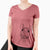 Bare Ruthie the Hairless Rat - Women's V-neck Shirt