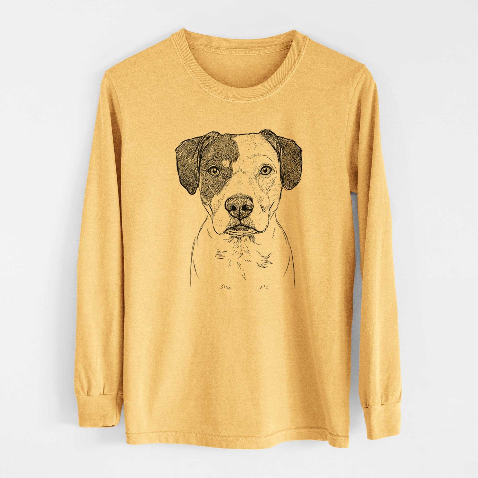 Bare Ryleigh the Beagle Pitbull Mix - Heavyweight 100% Cotton Long Sleeve