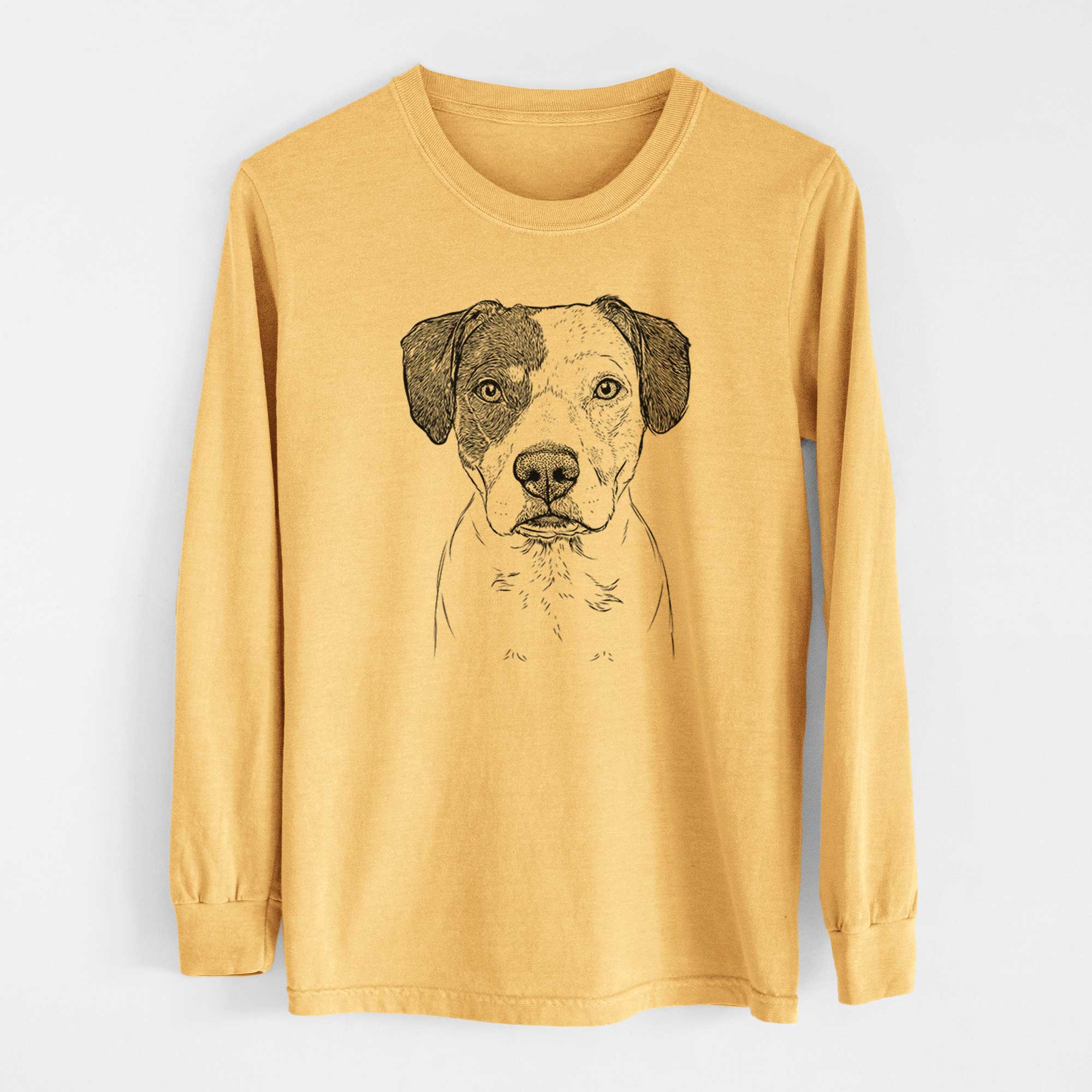 Bare Ryleigh the Beagle Pitbull Mix - Heavyweight 100% Cotton Long Sleeve