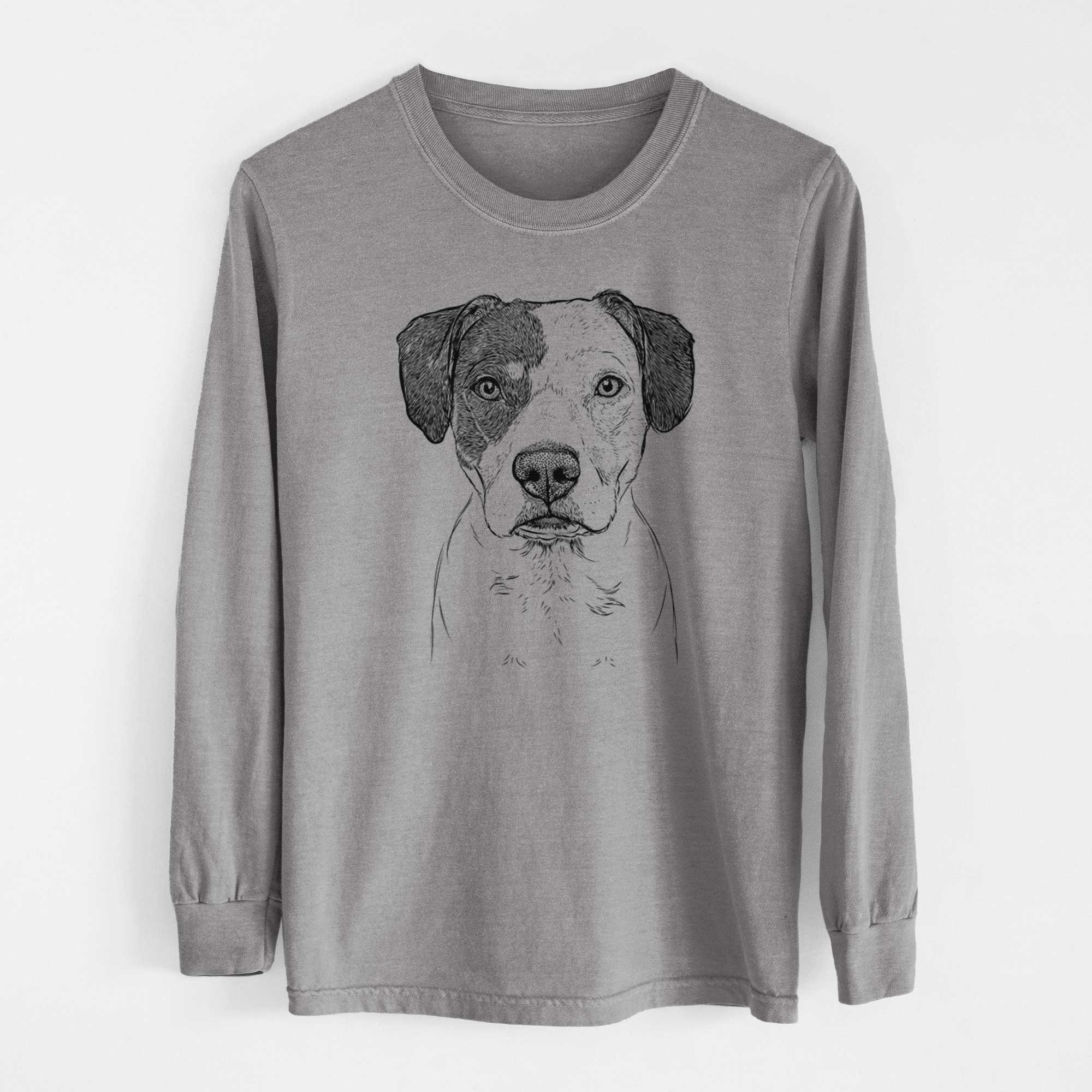 Bare Ryleigh the Beagle Pitbull Mix - Heavyweight 100% Cotton Long Sleeve