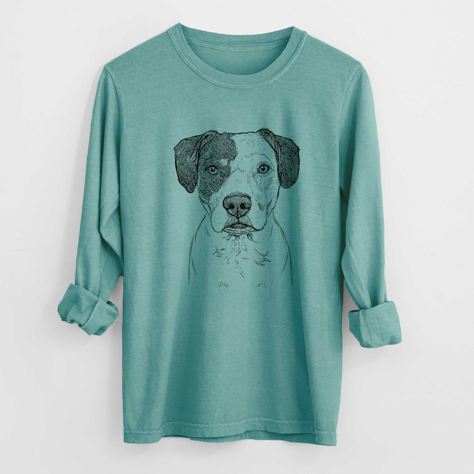 Bare Ryleigh the Beagle Pitbull Mix - Heavyweight 100% Cotton Long Sleeve