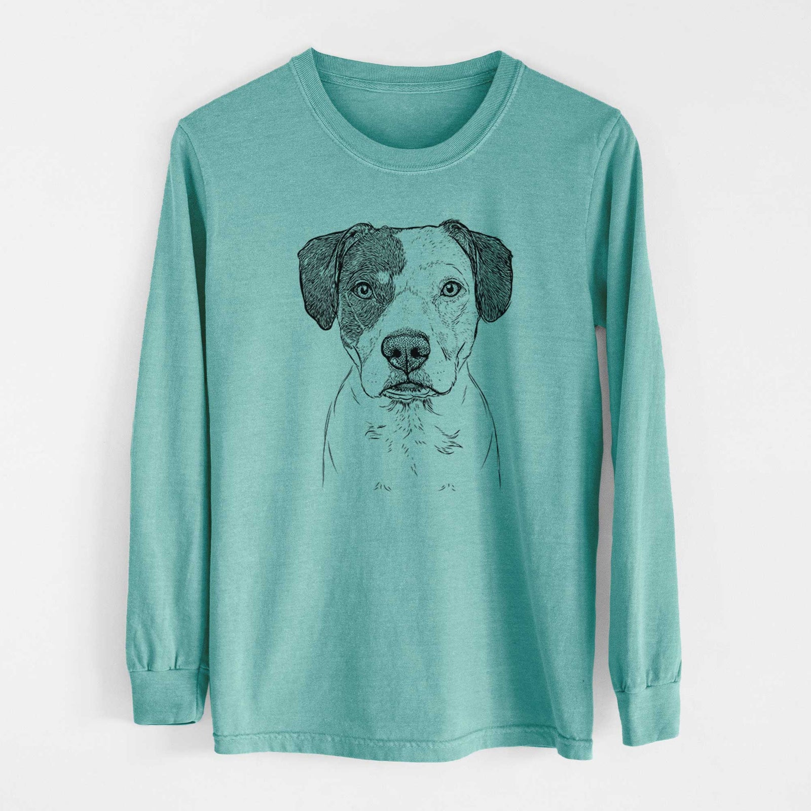 Bare Ryleigh the Beagle Pitbull Mix - Heavyweight 100% Cotton Long Sleeve