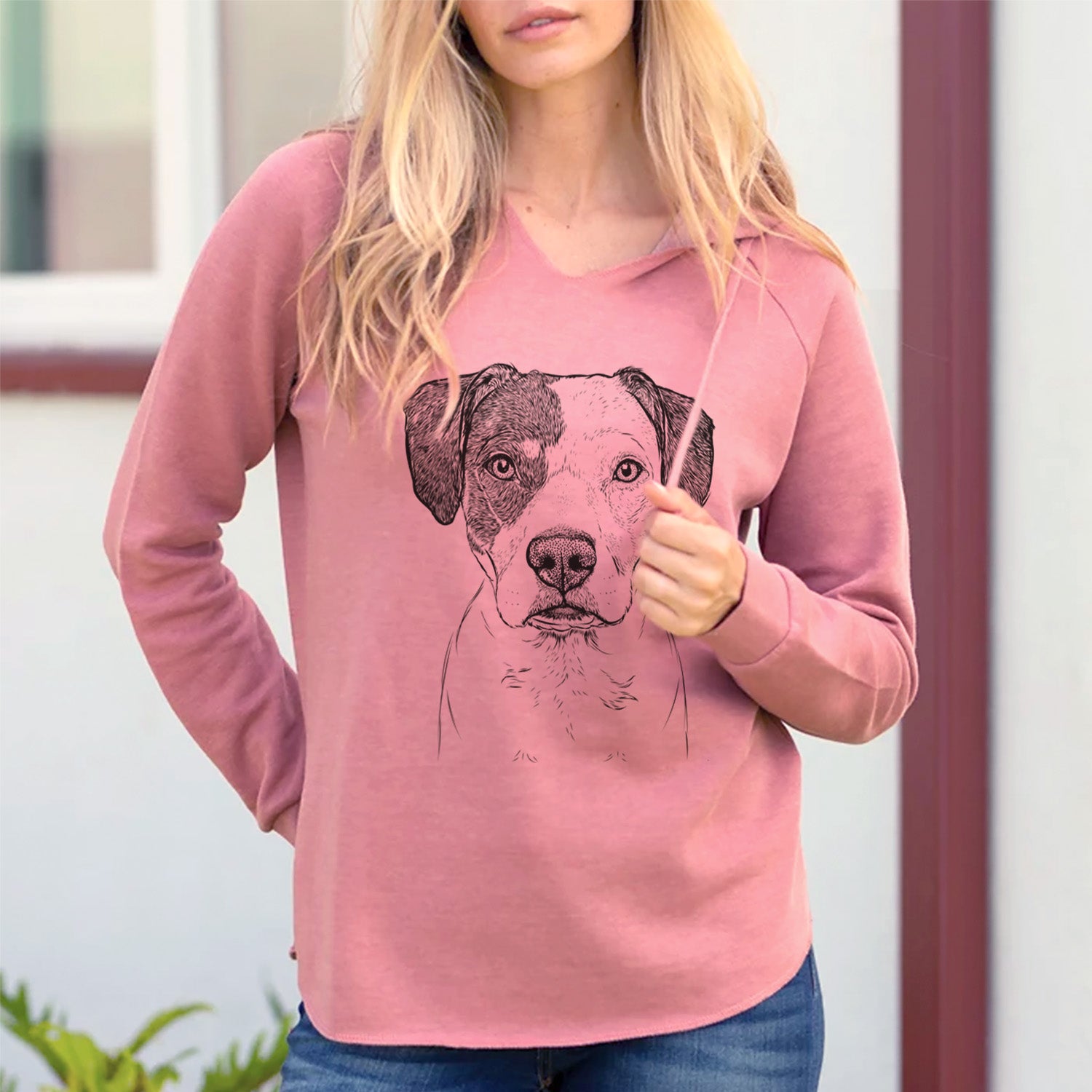 Bare Ryleigh the Beagle Pitbull Mix - Cali Wave Hooded Sweatshirt