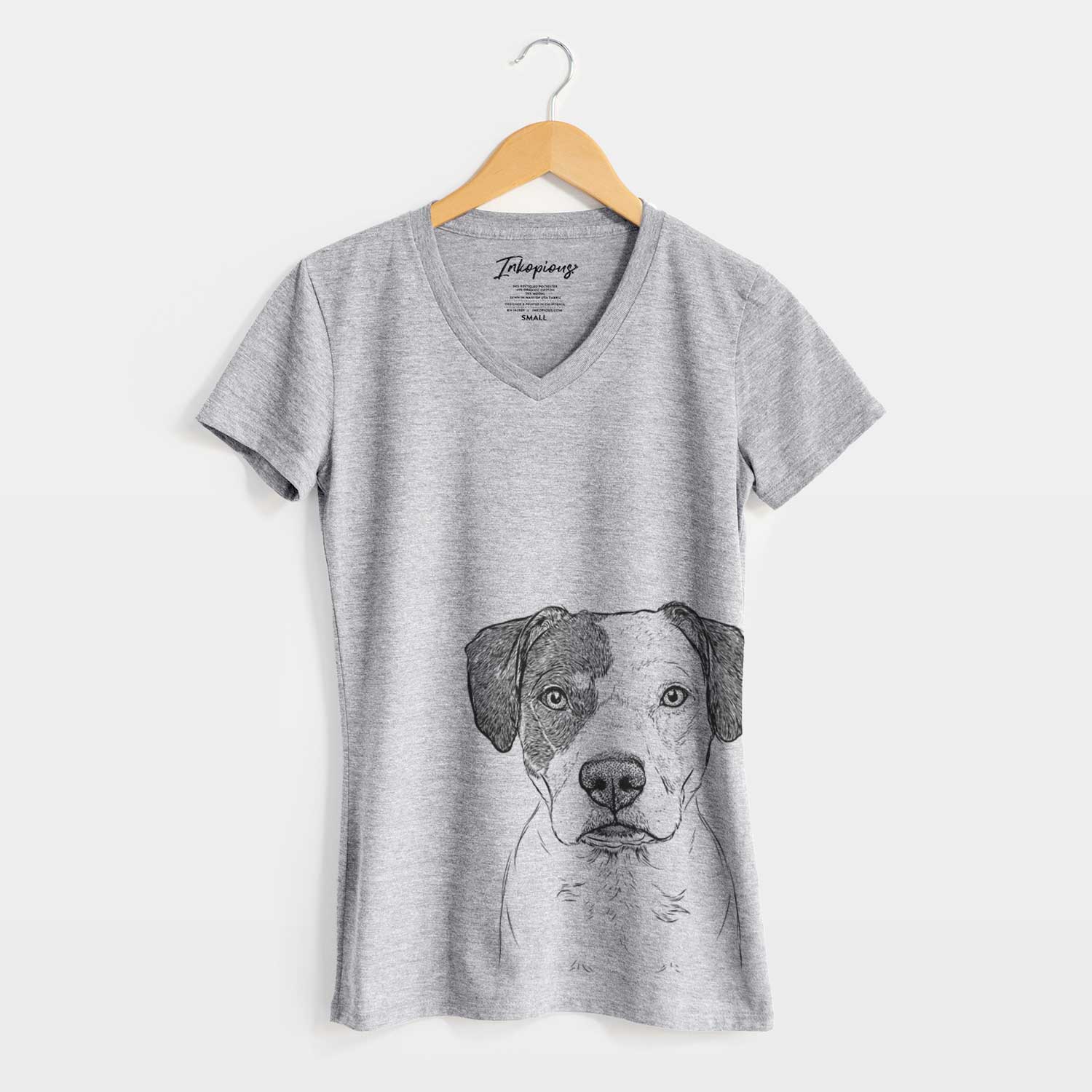 Bare Ryleigh the Beagle Pitbull Mix - Women's V-neck Shirt