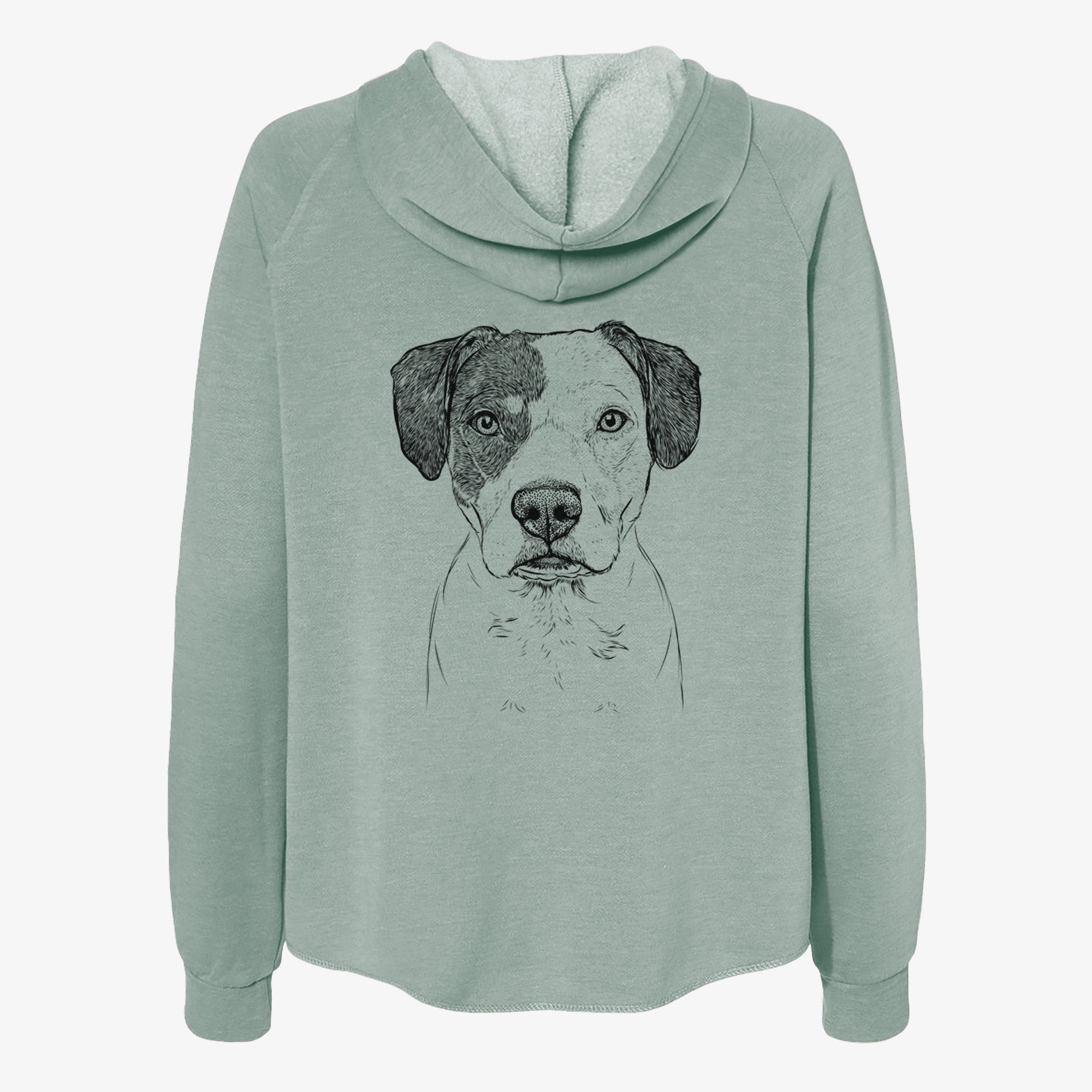 Ryleigh the Beagle Pitbull Mix - Women's Cali Wave Zip-Up Sweatshirt