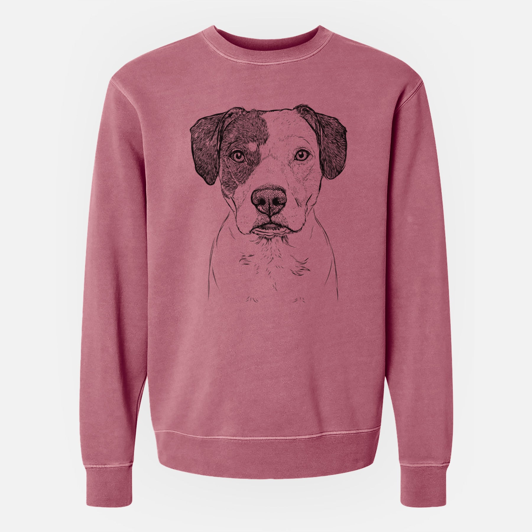 Bare Ryleigh the Beagle Pitbull Mix - Unisex Pigment Dyed Crew Sweatshirt