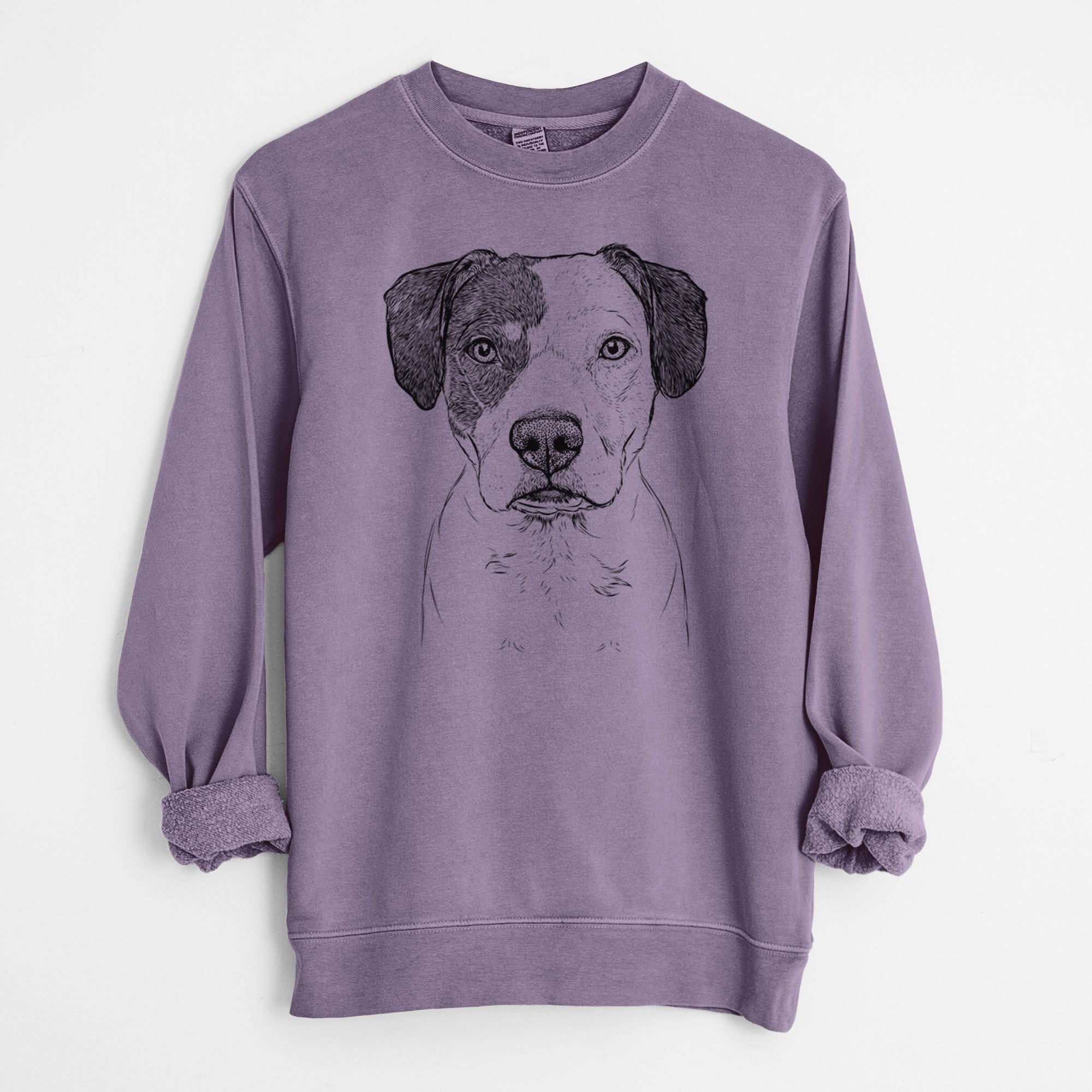 Bare Ryleigh the Beagle Pitbull Mix - Unisex Pigment Dyed Crew Sweatshirt