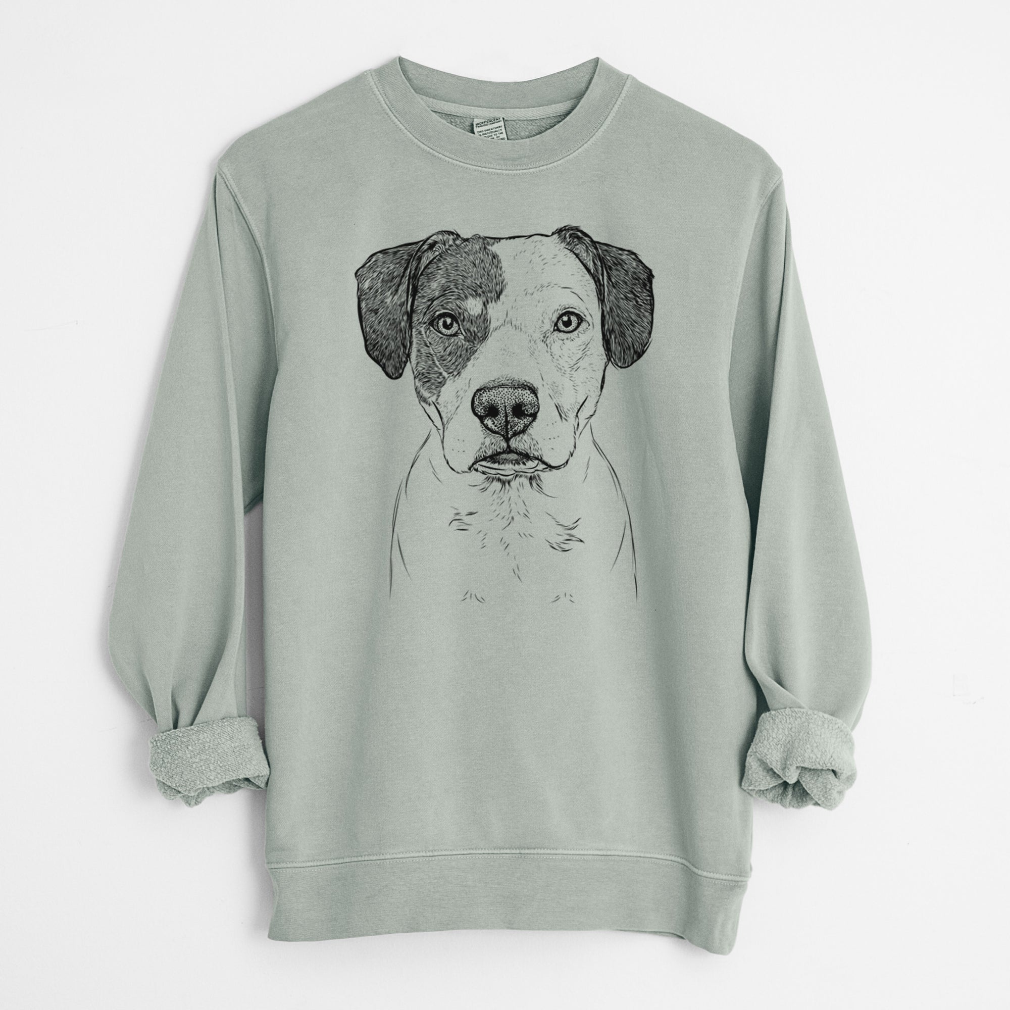 Bare Ryleigh the Beagle Pitbull Mix - Unisex Pigment Dyed Crew Sweatshirt