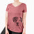 Bare Ryleigh the Beagle Pitbull Mix - Women's V-neck Shirt