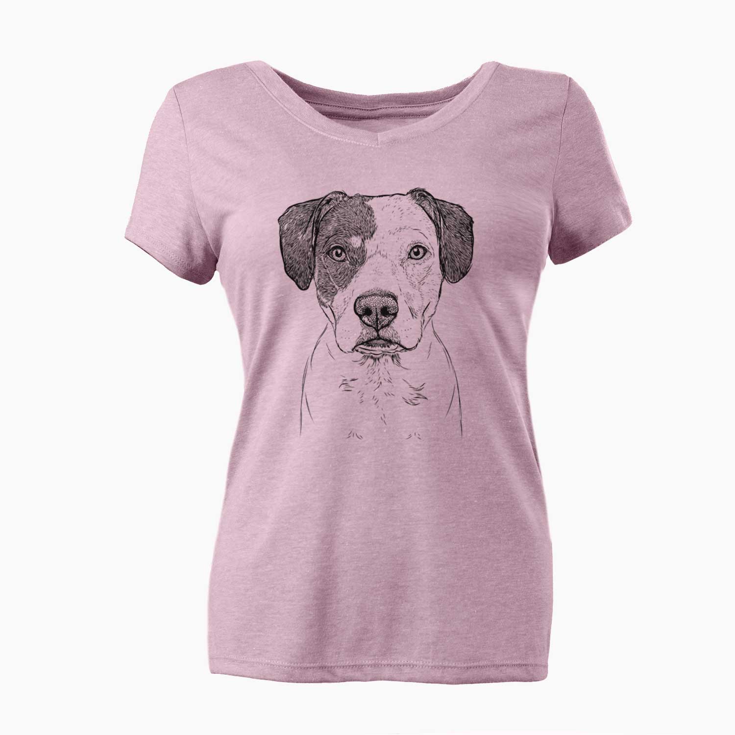 Bare Ryleigh the Beagle Pitbull Mix - Women's V-neck Shirt